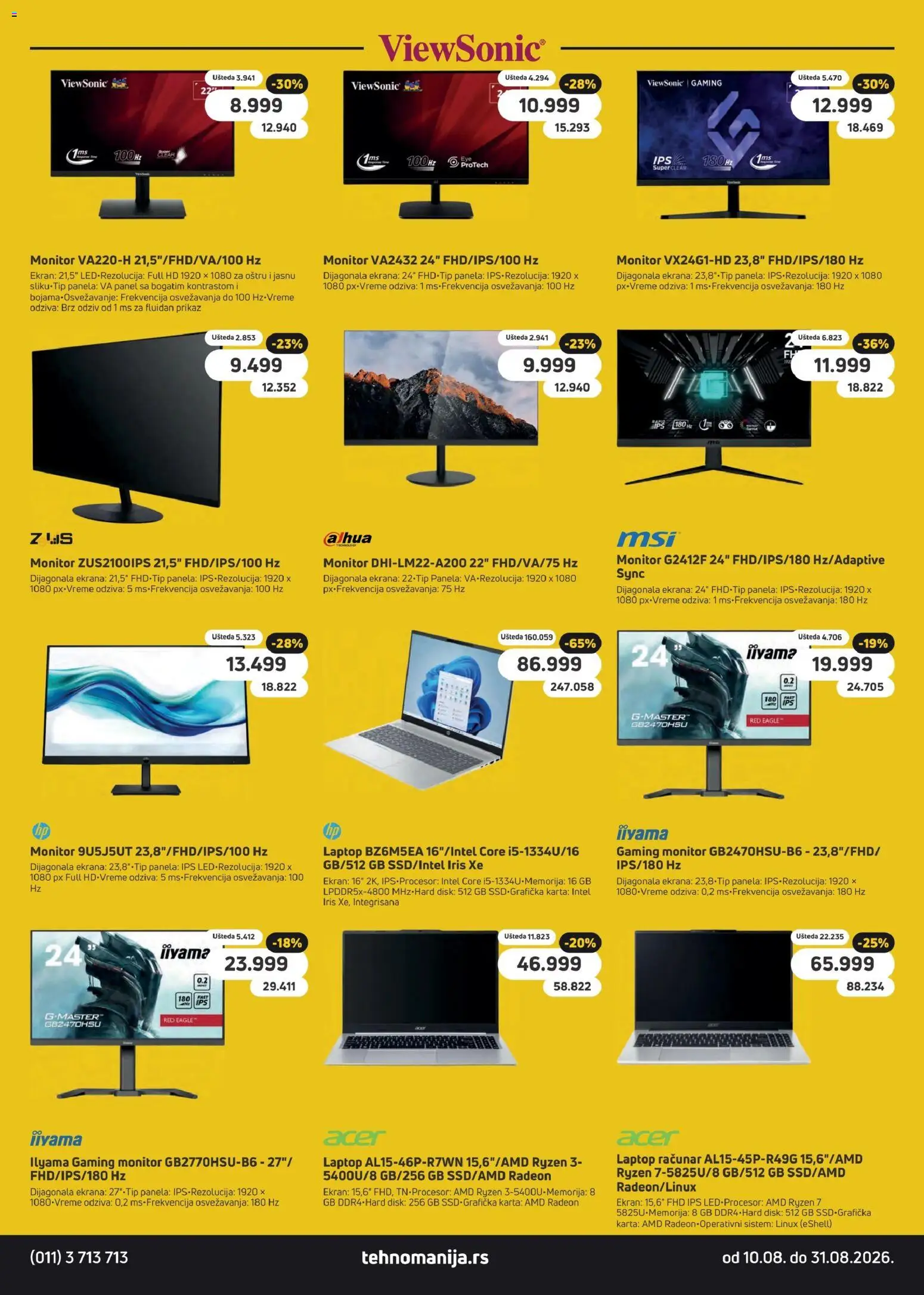 Tehnomanija katalog - važi od 10.08.2026 | Strana: 20 | Proizvode: Monitor, Disk, Laptop