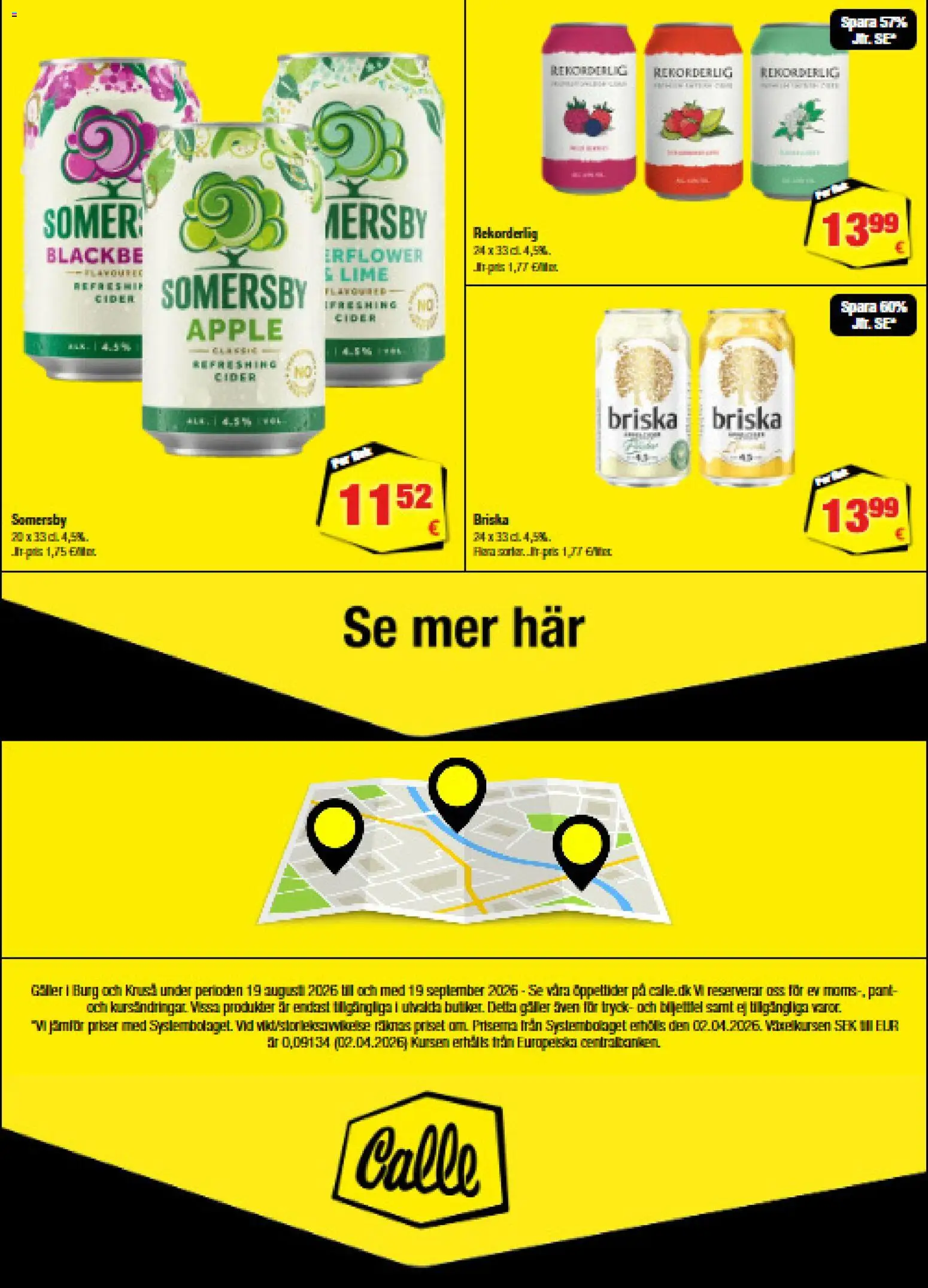 Calle tilbudsavis – gyldig fra 19/08/2026 | Side: 24 | Produkter: Cider, Lime