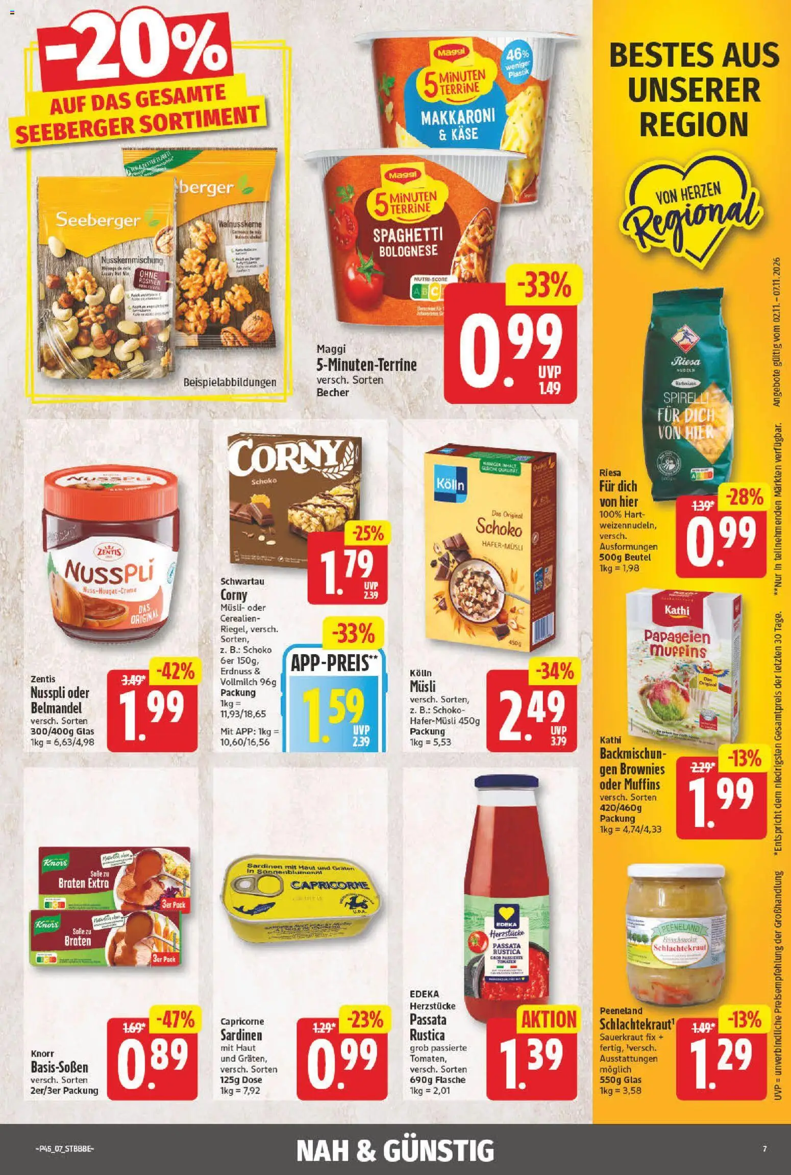 NP Discount Prospekt – gültig ab 02.11.2026 | Seite: 7 | Produkte: Maggi, Käse, Spaghetti, Nudeln