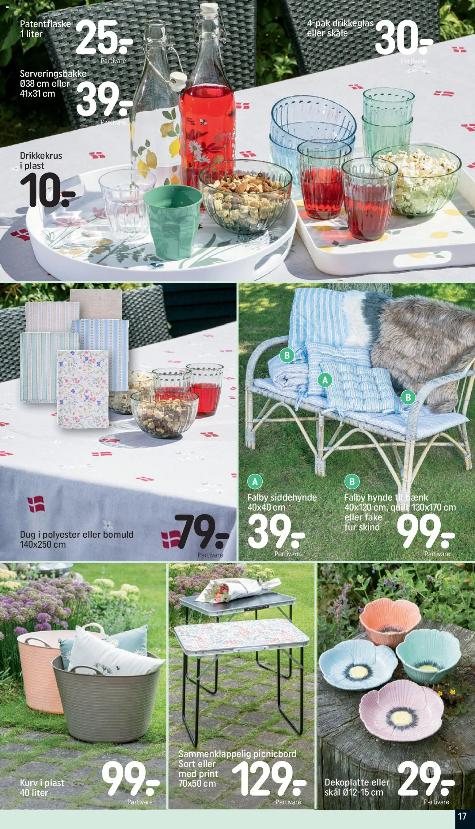 Rema 1000 tilbudsavis – gyldig fra 10.05.2026 | Side: 17 | Produkter: Kurv, Bænk