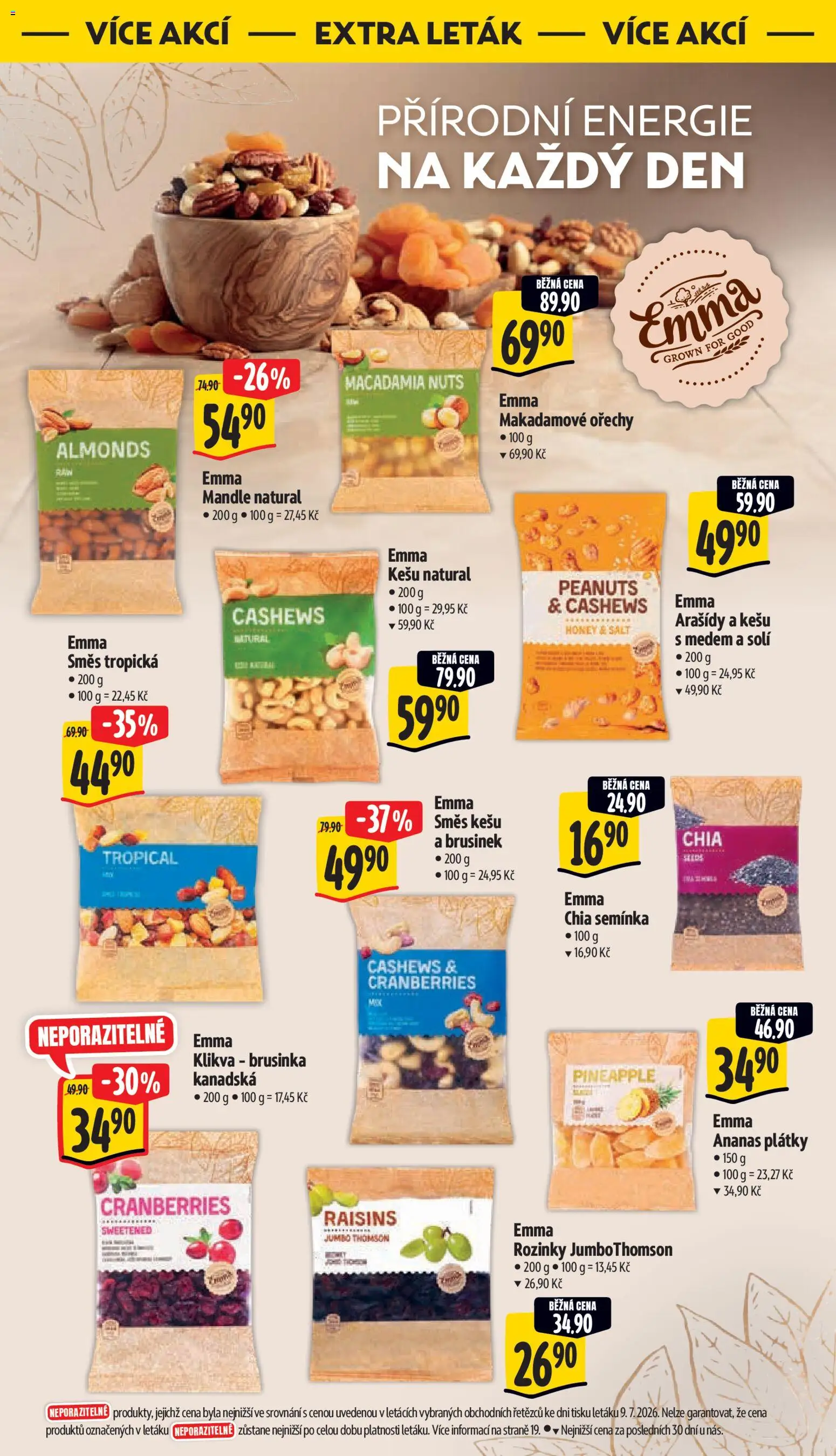 Albert leták - Supermarket - Praha Čimice od 15.07.2026 | Strana: 36 | Produkty: Ořechy, Makadamové ořechy, Mandle, Chia semínka