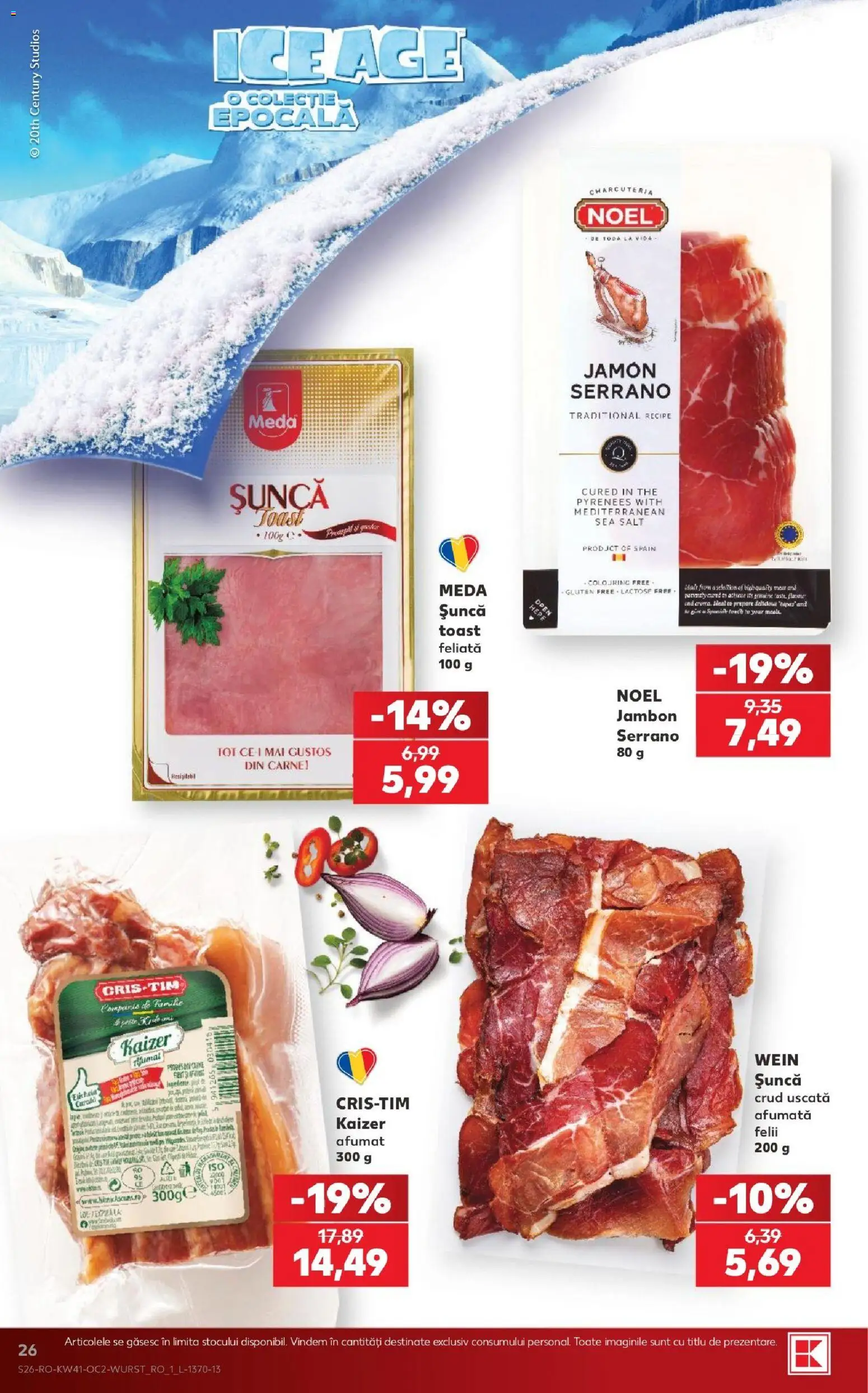 Noul catalog Kaufland – valabil de la 07.10.2026 | Pagină: 26 | Produse: Șuncă