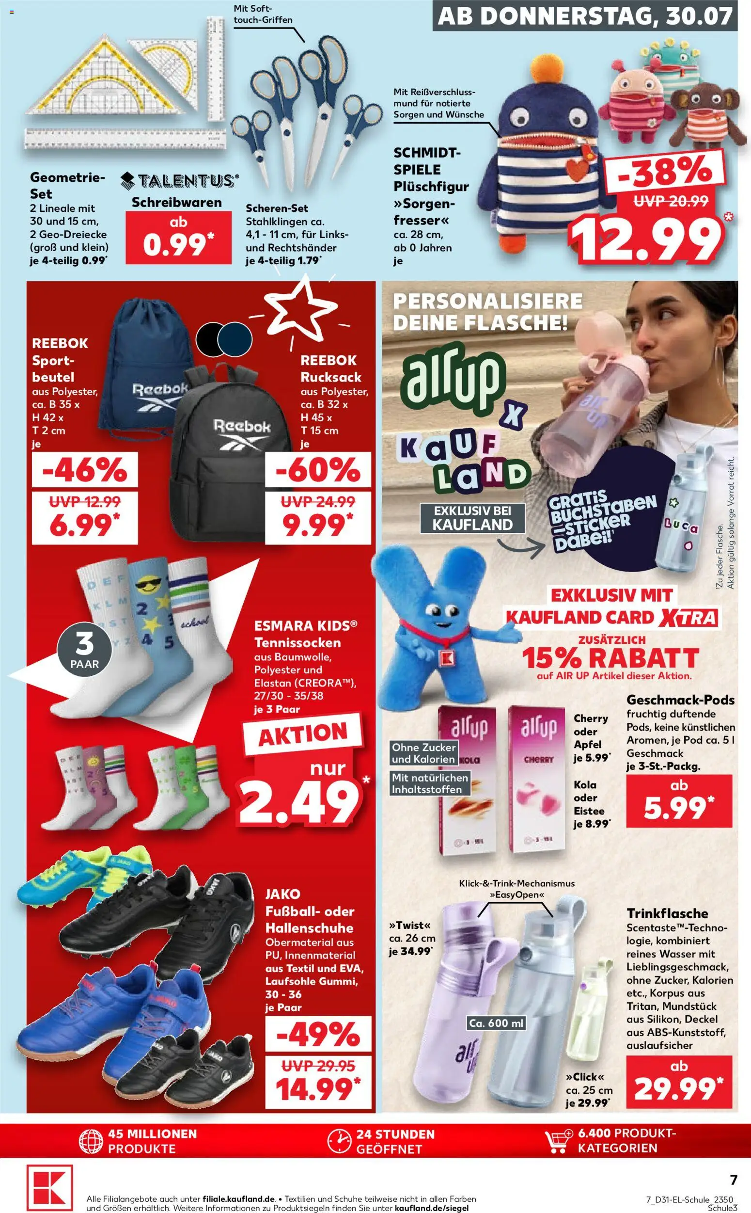 Kaufland Prospekt Völklingen – gültig ab 30.07.2026 | Seite: 7 | Produkte: Äpfel, Wasser, Zucker, Rucksack