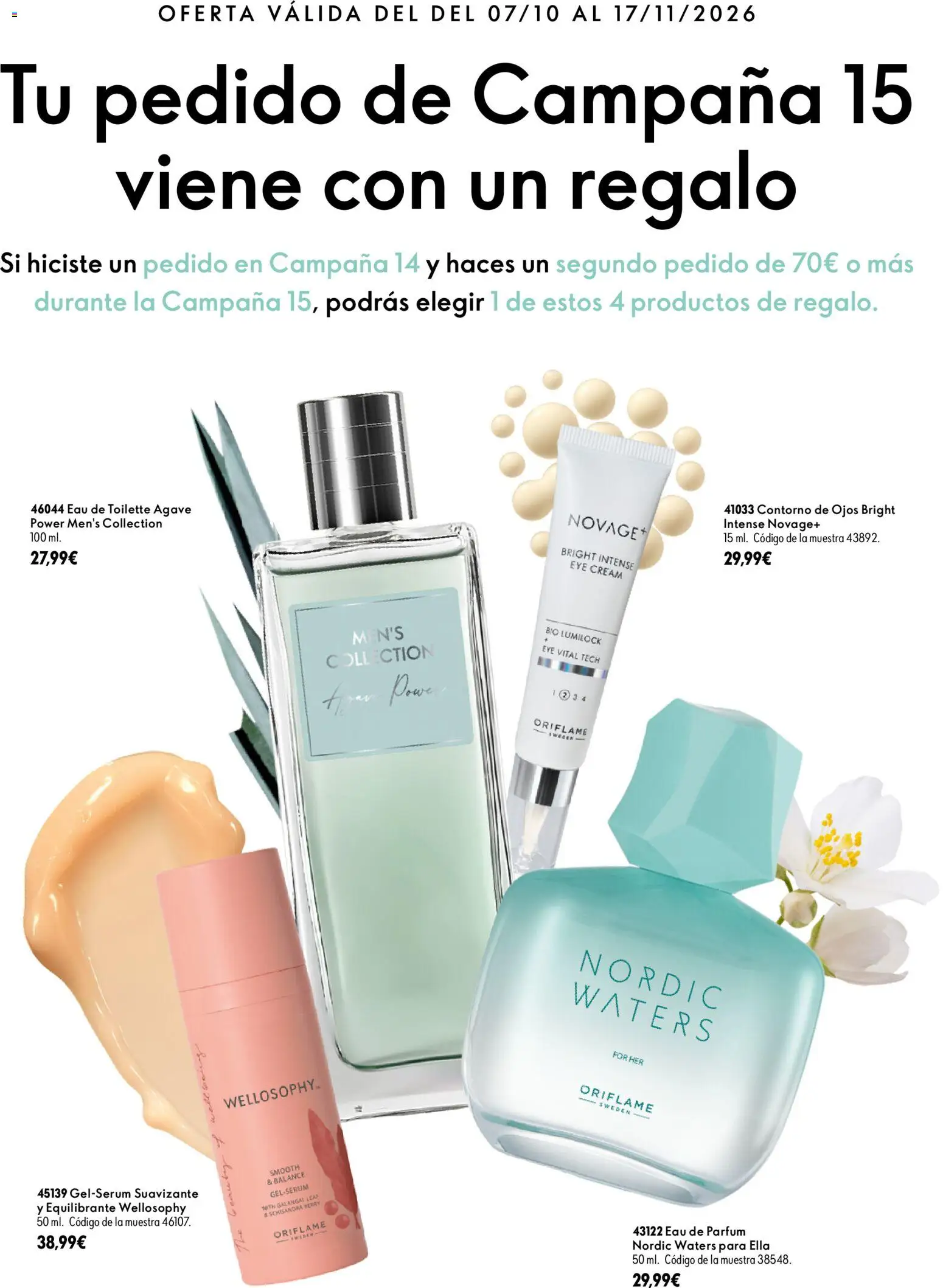 Oriflame Todas las ofertas de Campaña 15 │ válido desde el 28/10/2026 | Página: 4 | Productos: Eau de toilette, Suavizante, Eau de parfum, Agave