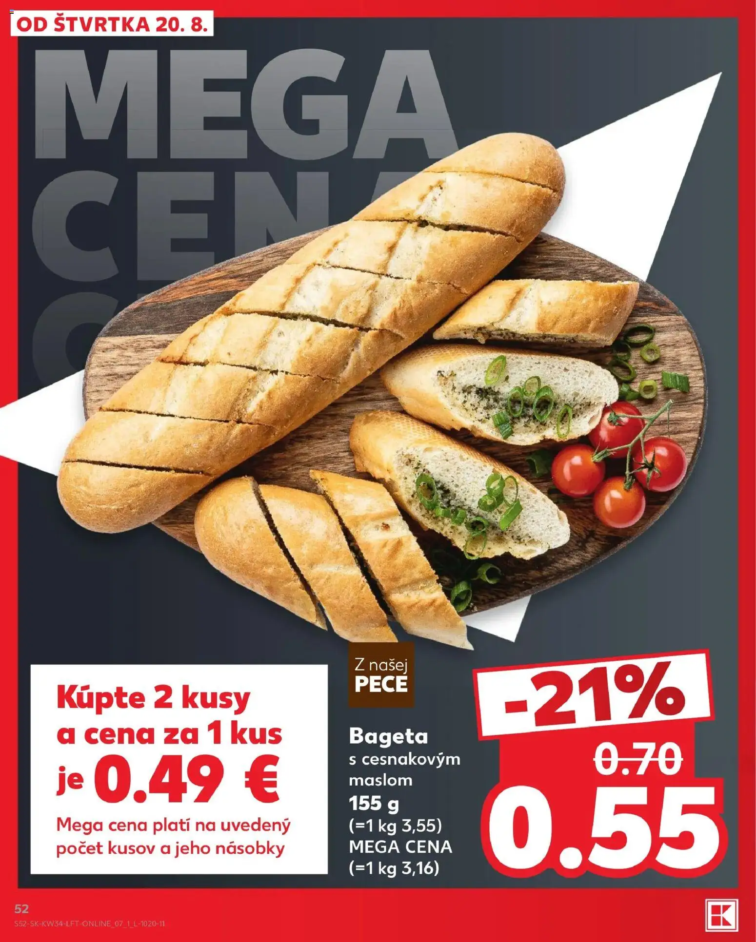Kaufland SK akciós ujság - amely érvényes a következő dátumtól: 2026.08.20. | Oldal: 52