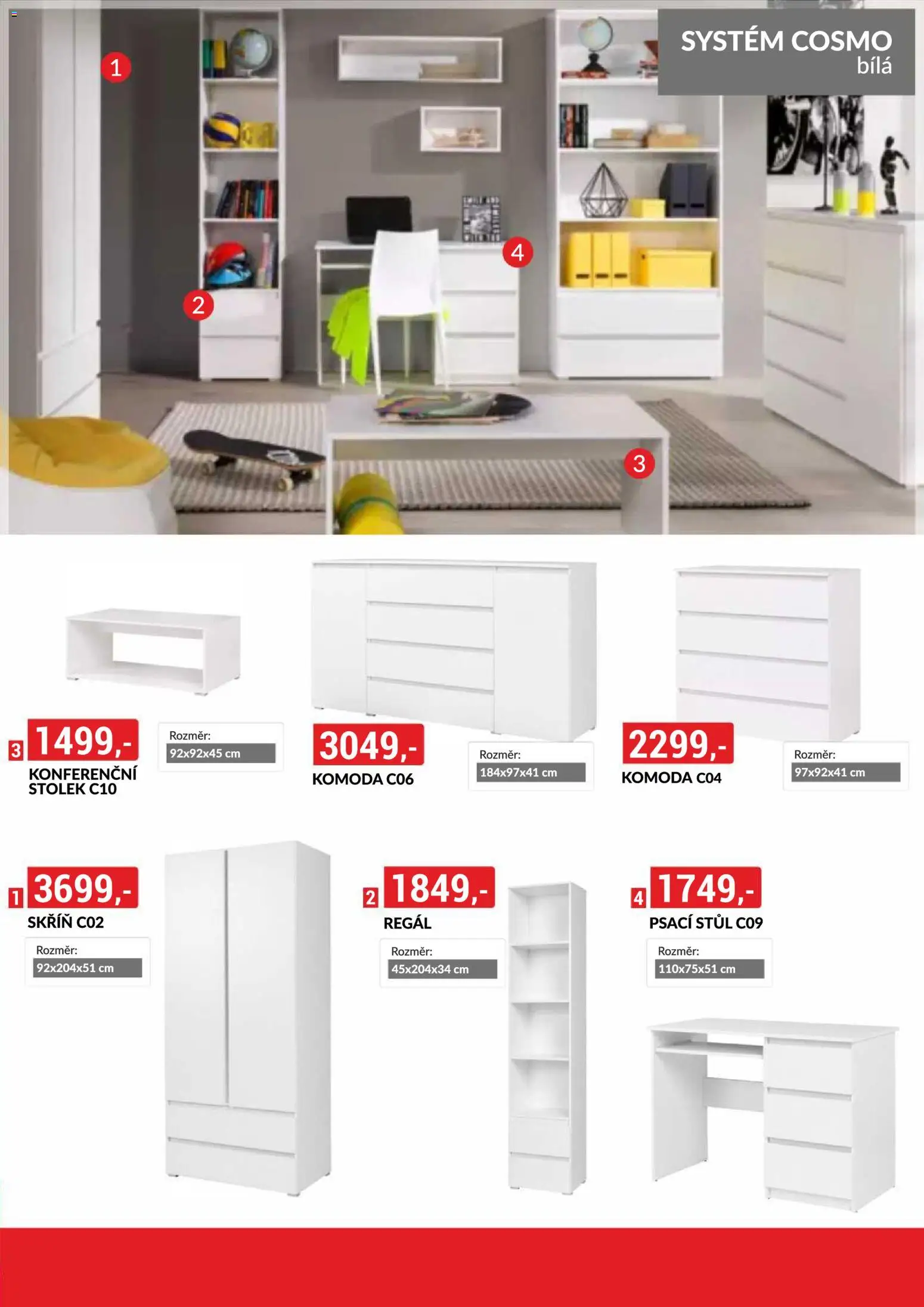BAUMAX leták - Vaše bydlení, vaše pravidla od 01.07.2026 | Strana: 46 | Produkty: Komoda, Stůl, Psací stůl, Skříň