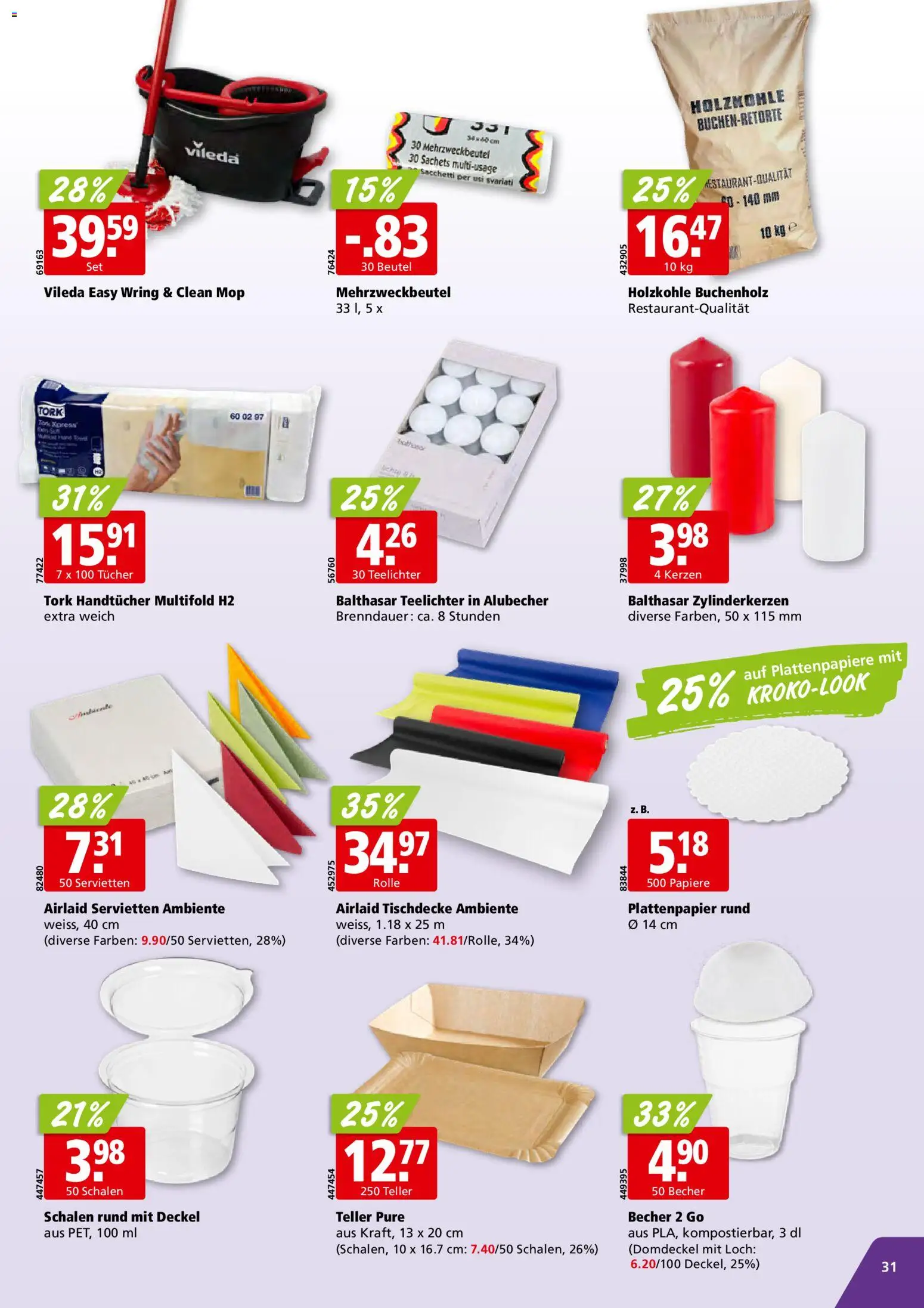 Aligro aktionen – gültig ab 24.08.2026 | Seite: 31 | Produkte: Handtücher, Deckel
