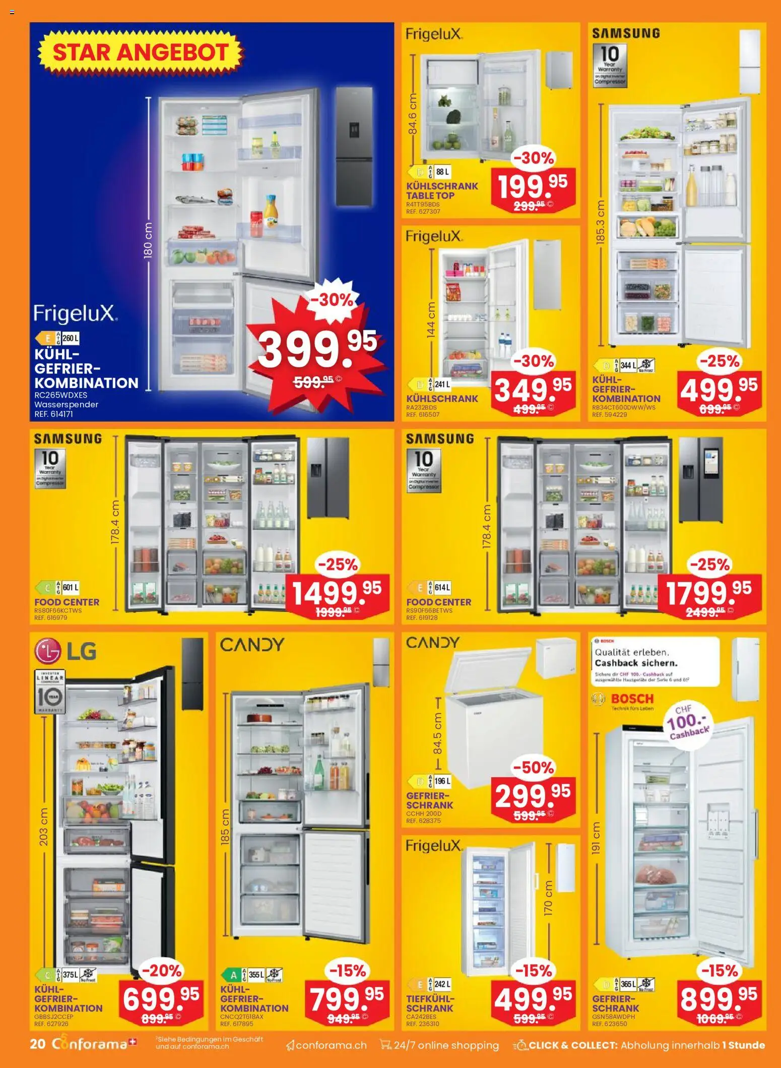 Conforama aktionen – gültig ab 30.09.2026 | Seite: 20 | Produkte: Schrank, Top, Samsung, Kühlschrank