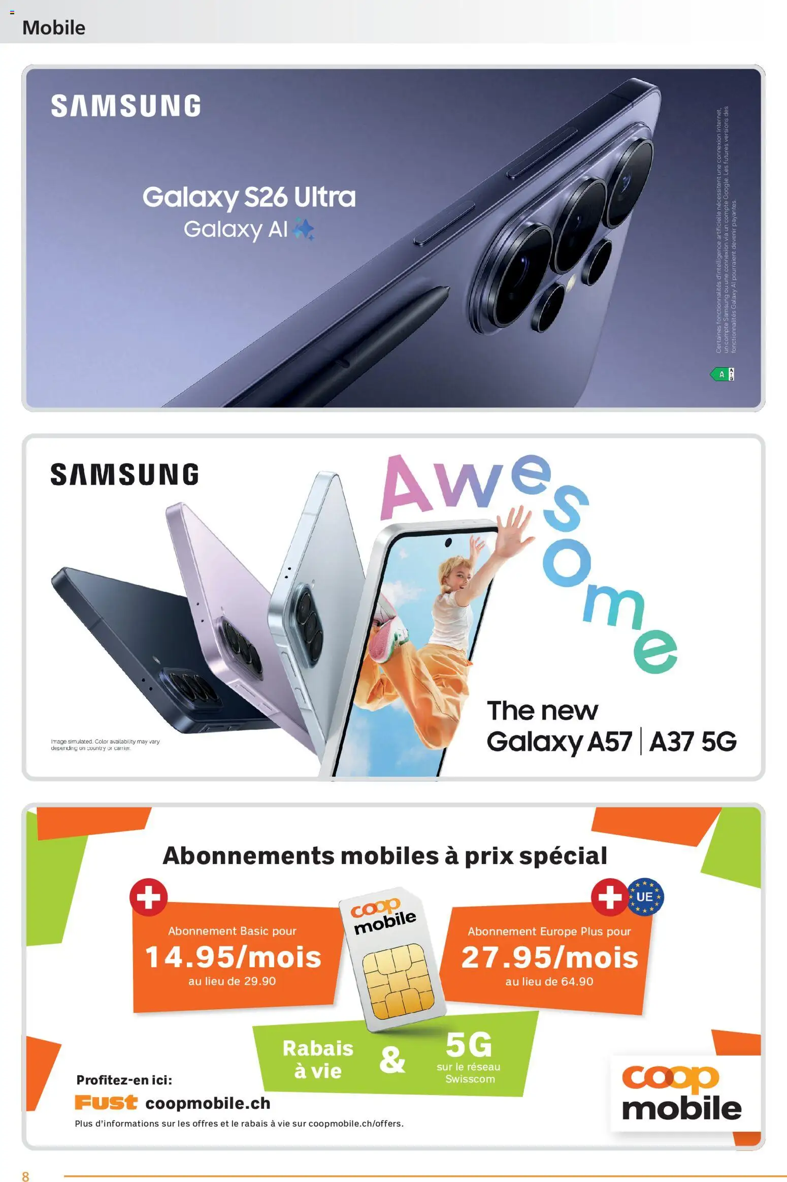 Fust aktionen FR – gültig ab 01.05.2026 | Seite: 8 | Produkte: Samsung