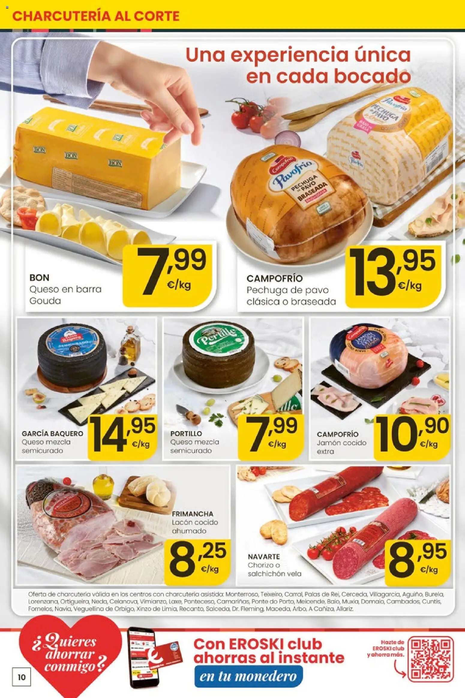 Eroski Ofertones de verano │ válido desde el 28.05.2026 | Página: 10 | Productos: Queso, Jamón, Jamón cocido, Vela