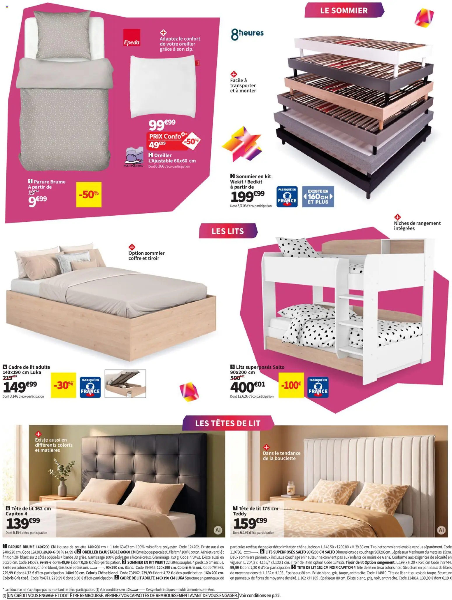 {H1} | Page: 8 | Produits: Matelas, Oreiller, Sommier, Housse de couette