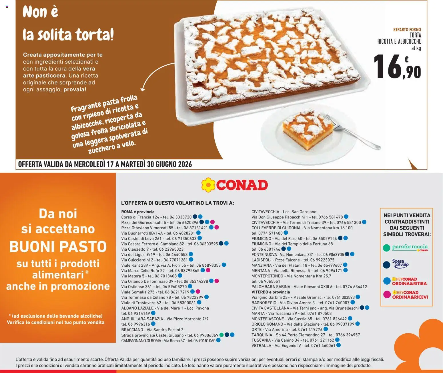 Volantino Conad del 17.06.2026 | Pagina: 23 | Prodotti: Zucchero, Pasta, Albicocche, Forno