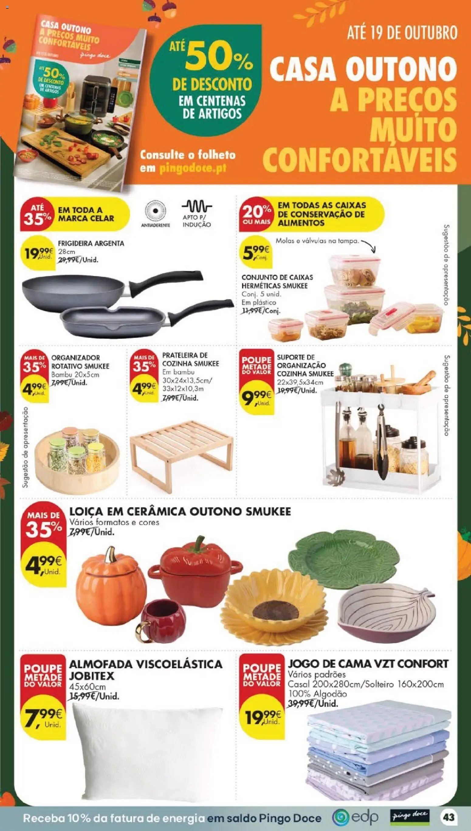 Pingo Doce Poupe Esta Semana Lojas Grandes │ válido de 22/09/2026 | Página: 45 | Produtos: Algodão, Jogo de cama, Cama, Almofada