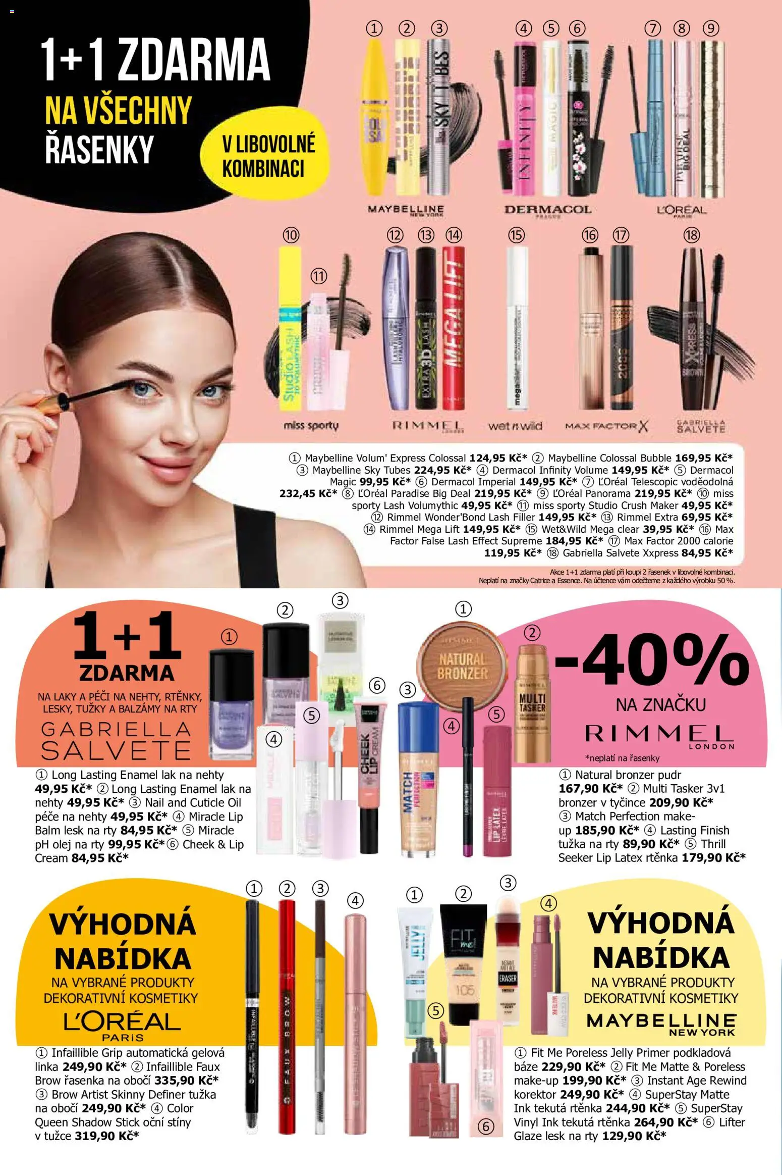 TETA Drogerie leták od 16.07.2026 | Strana: 2 | Produkty: Maybelline, Miss Sporty, Rimmel London, Řasenka