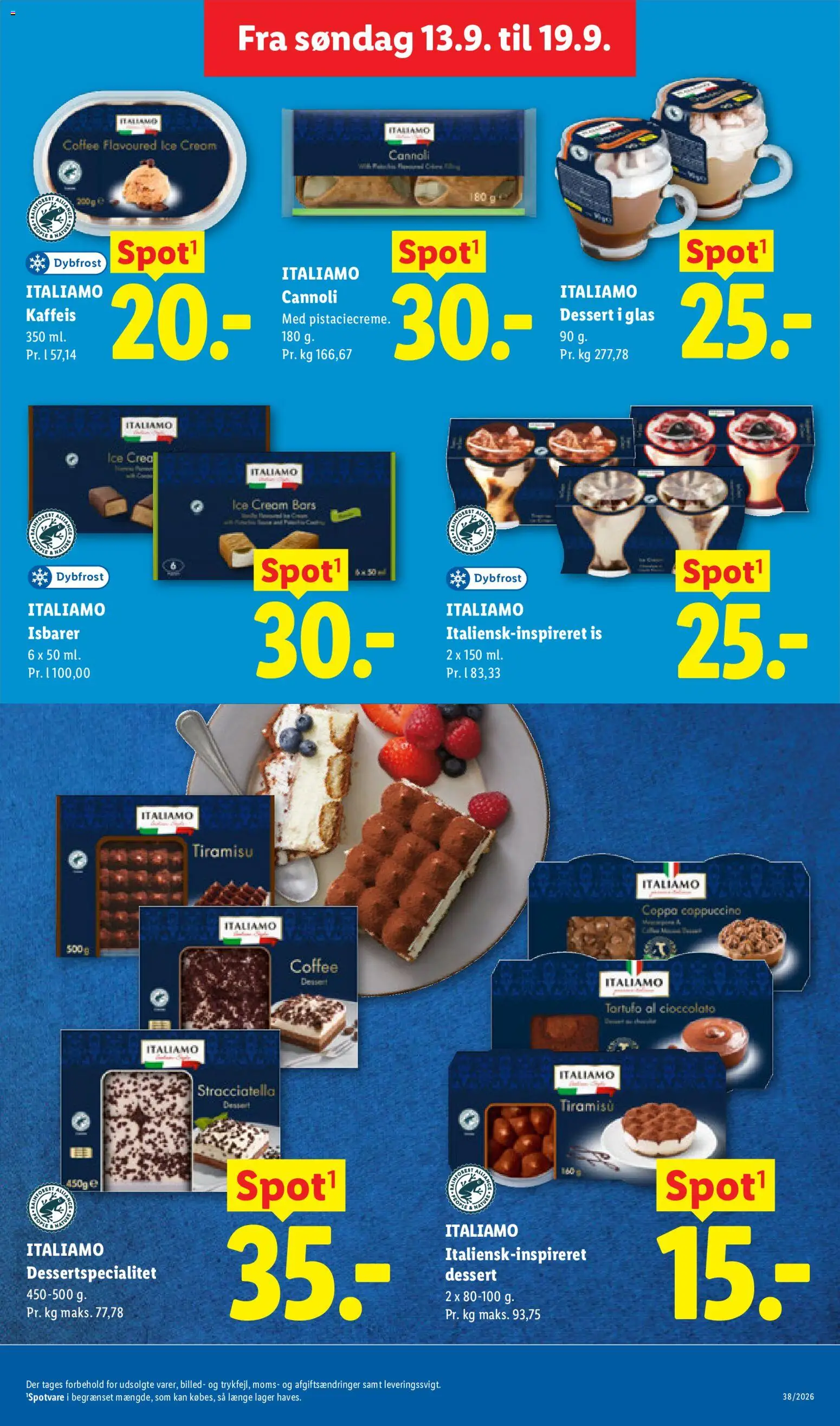 Lidl tilbudsavis – gyldig fra 13/09/2026 | Side: 33 | Produkter: Tiramisu, Is, Søm