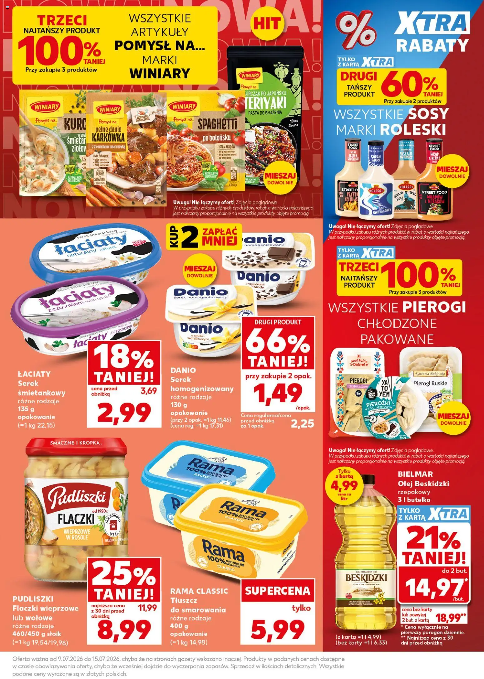 Kaufland Polsko leták - Mocny start od 13.07.2026 | Strana: 9 | Produkty: Olej, Rama, Karty