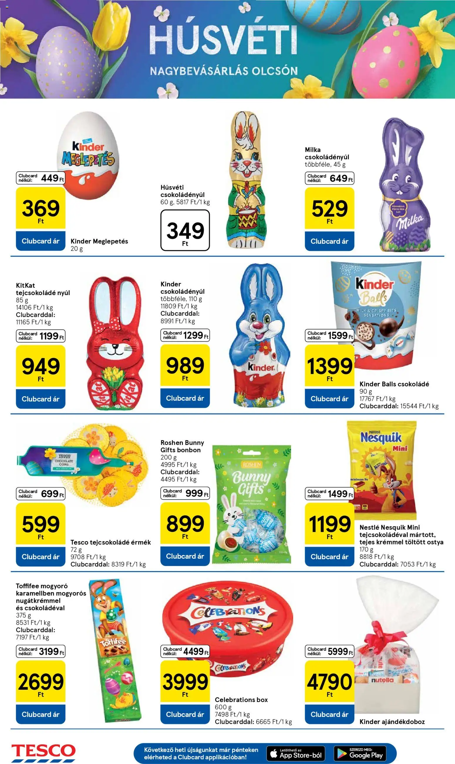 Tesco akciós ujság - amely érvényes a következő dátumtól: 2026.03.31. | Oldal: 14 | Termékek: Nutella, Nesquik, Tejcsokoládé, Toffifee