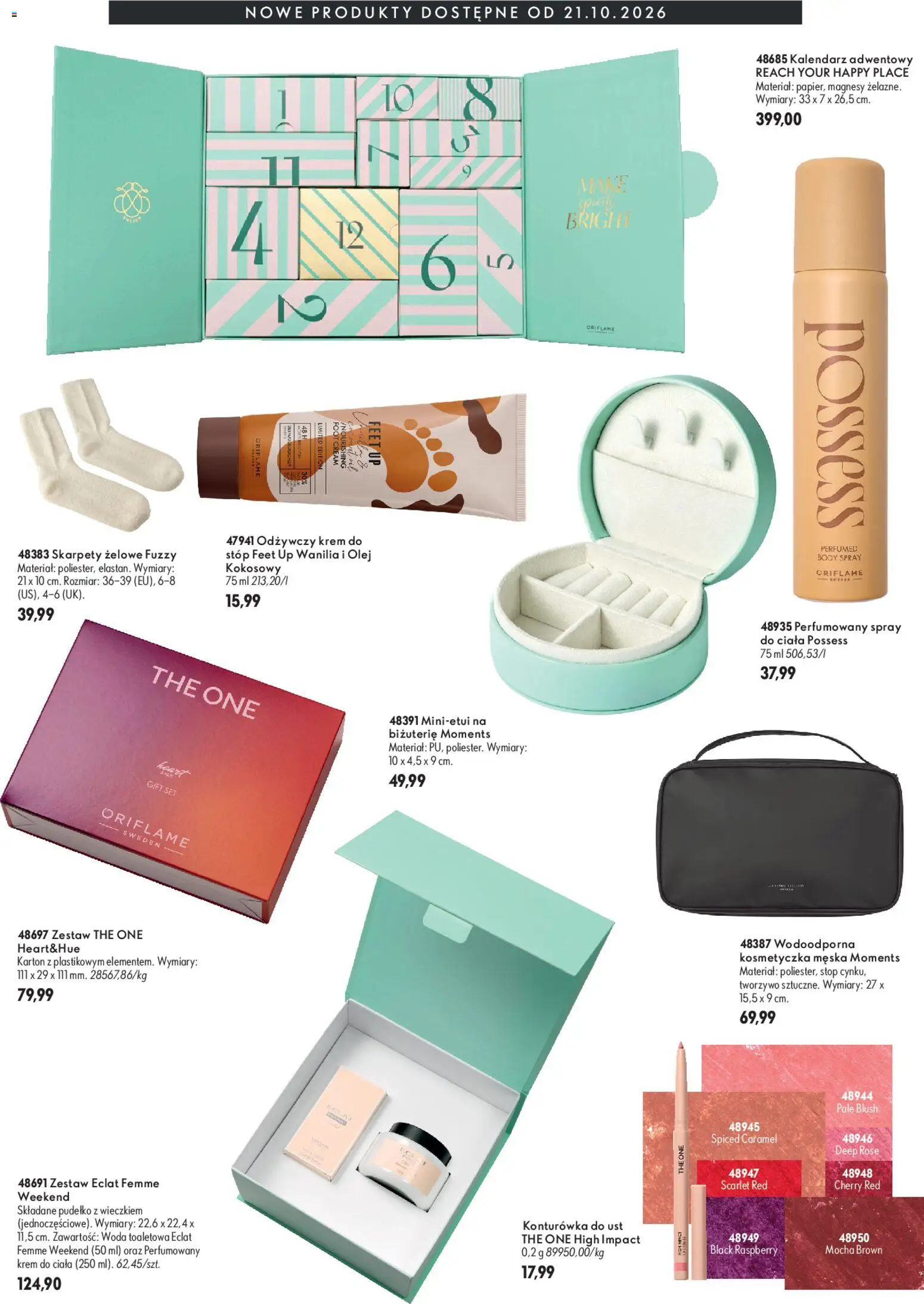 Oriflame Katalog Superoferty 15 od 21.10.2026 | Strona: 2 | Produkty: Kalendarz, Pudełko, Woda, Wanilia