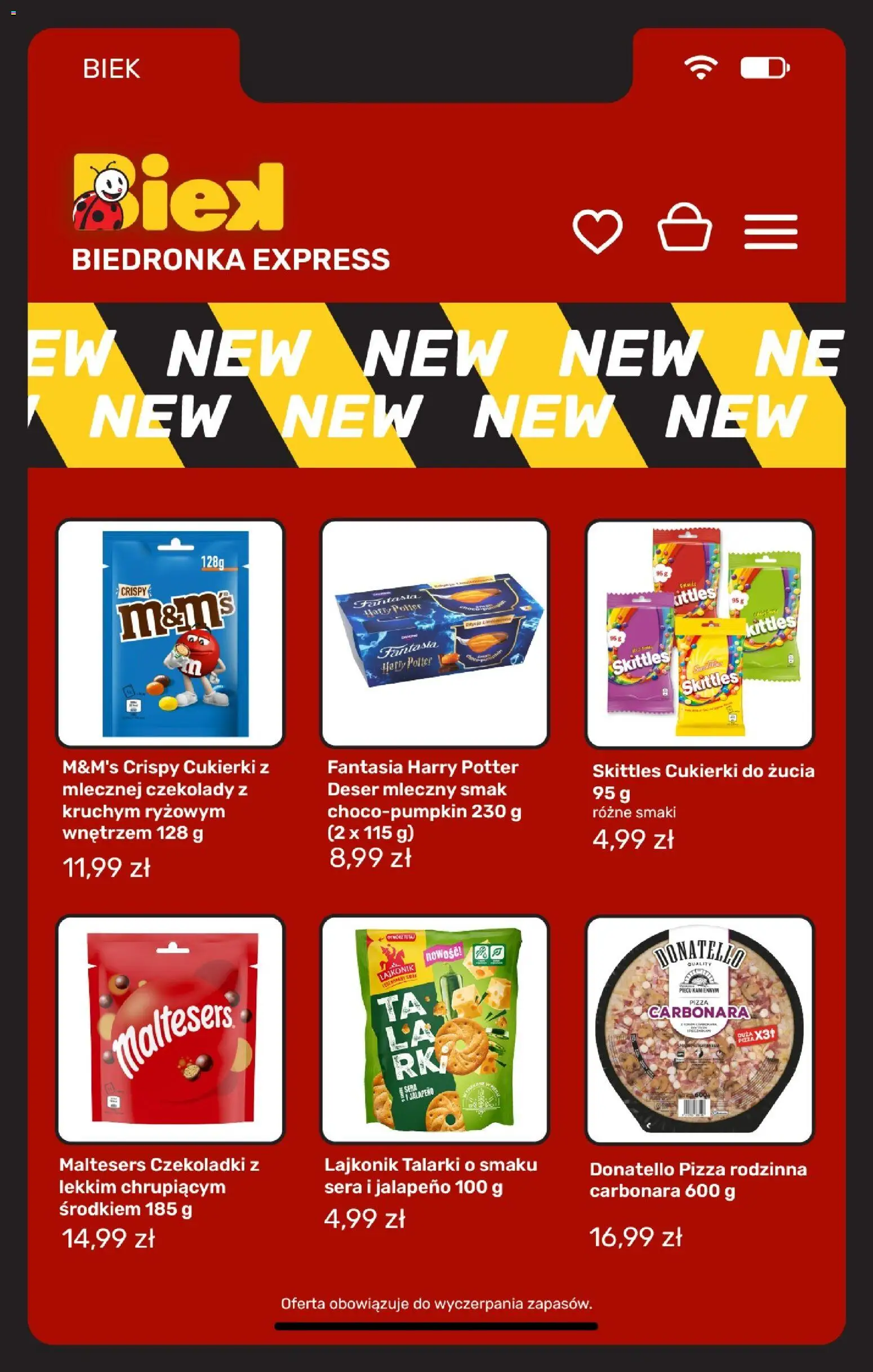 Biedronka gazetka - Biek od 10.10.2026 | Strona: 24 | Produkty: Czekolady, Carbonara, Pizza, Donatello pizza