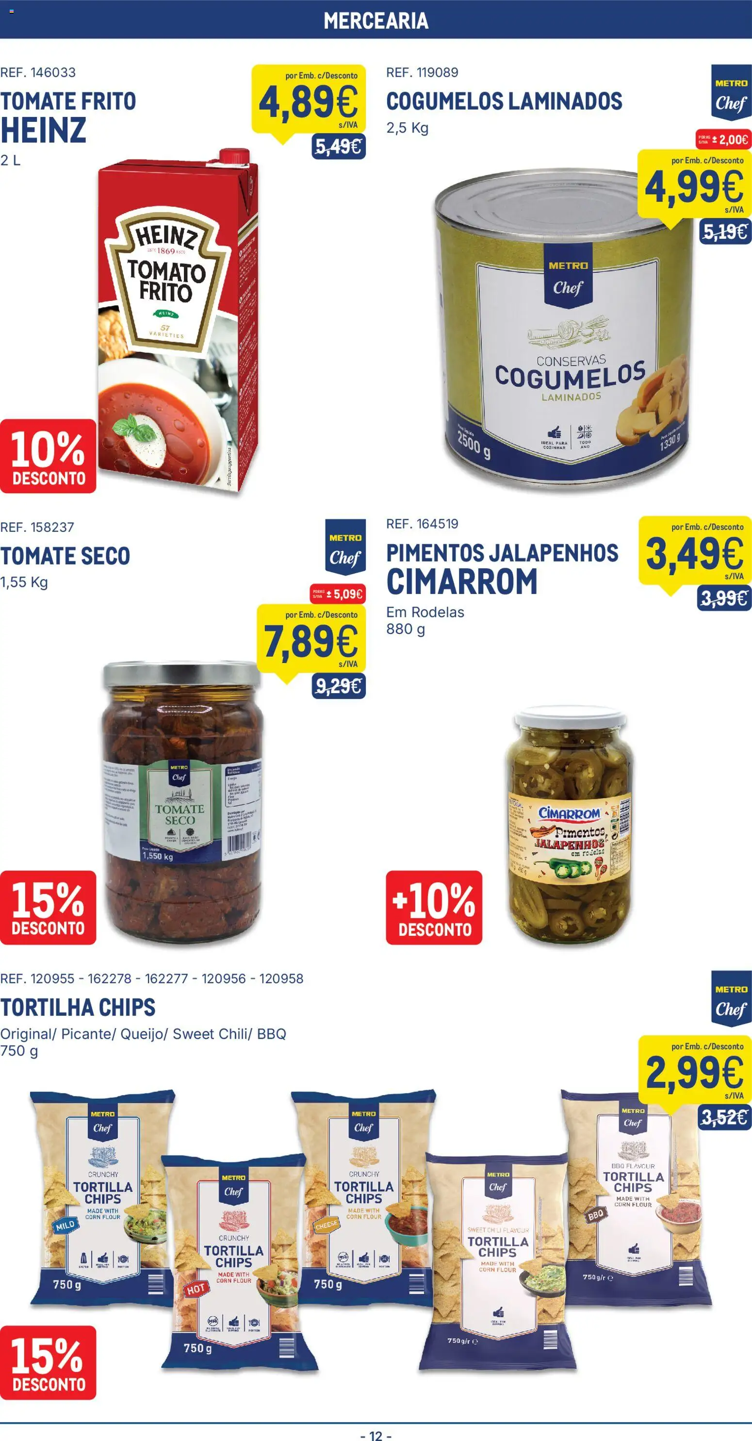 Makro folheto │ válido de 15/09/2026 | Página: 12 | Produtos: Mercearia, Tomate, Cogumelos