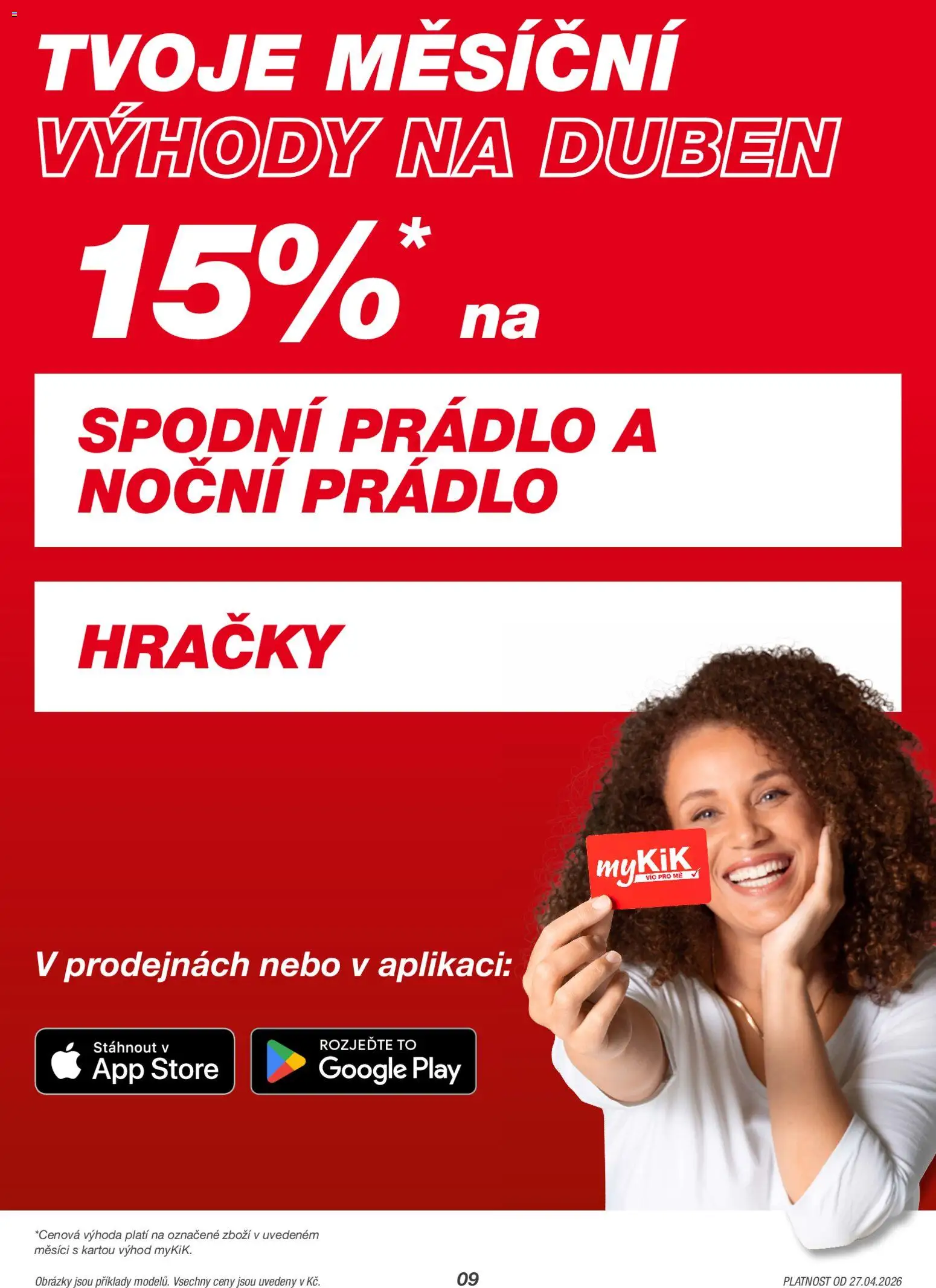 Kik leták od 27.04.2026 | Strana: 9 | Produkty: Spodní prádlo, Hračky