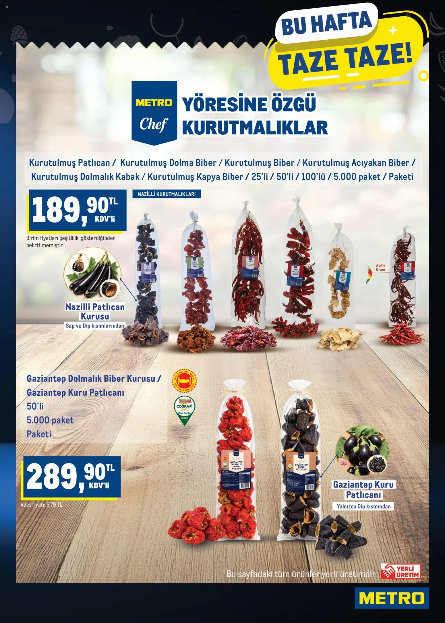 Metro Katalog - 07 Ekim 2026 tarihinden itibaren geçerlidir | Sayfa: 3 | Ürünler: Kabak, Biber, Patlıcan
