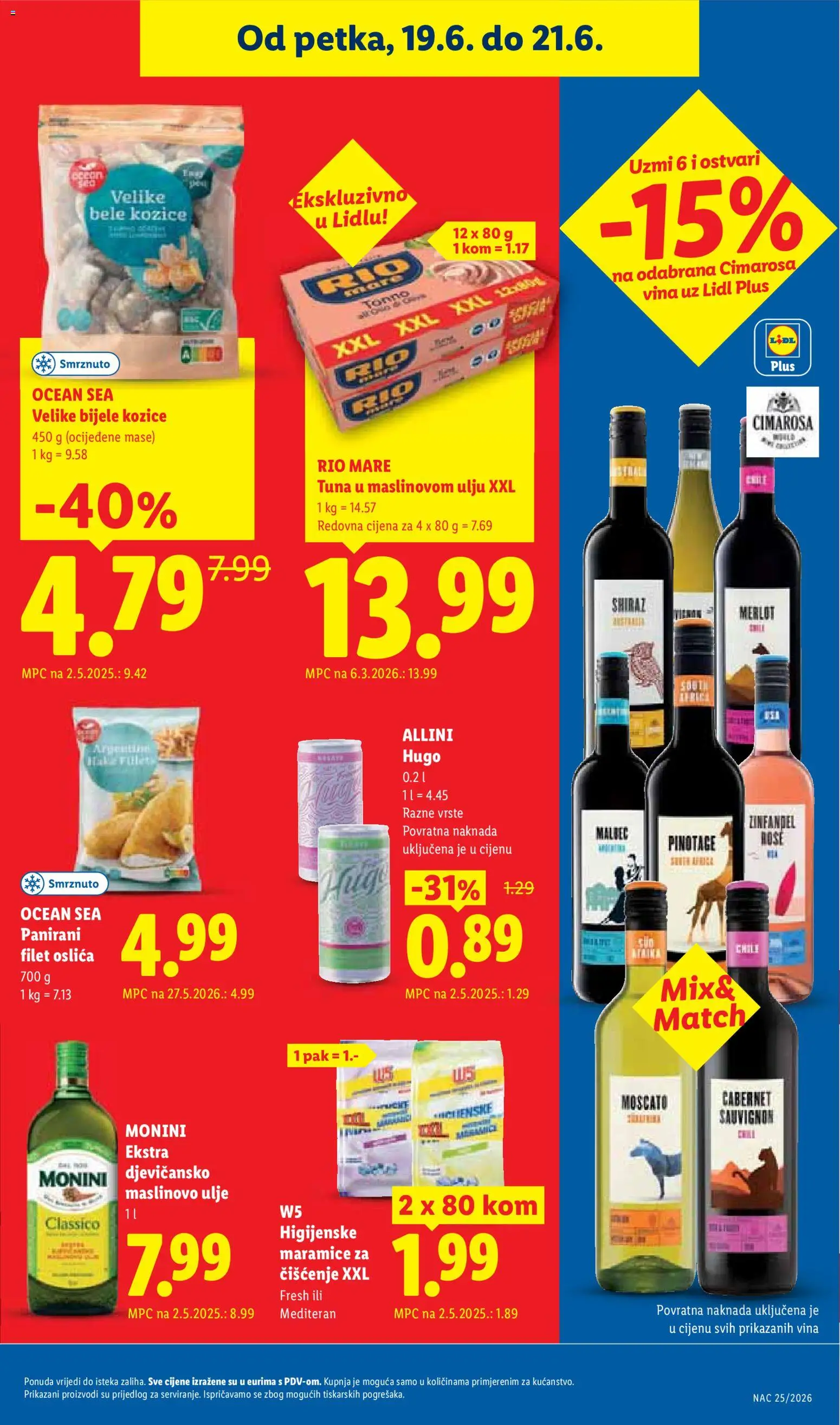 Lidl katalog | vrijedi od 15.06.2026 | Stranica: 63 | Proizvodi: Rio Mare, Maslinovo ulje, Tuna, Kozice