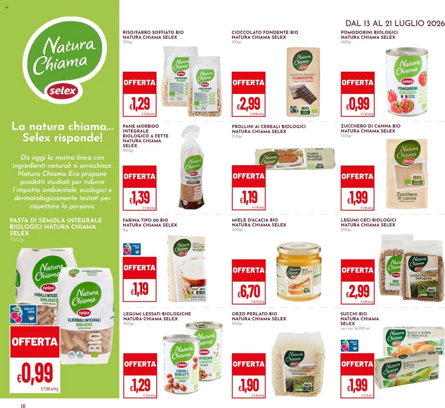 Volantino Pan del 13/07/2026 | Pagina: 18 | Prodotti: Pane, Succo, Fusilli, Frollini