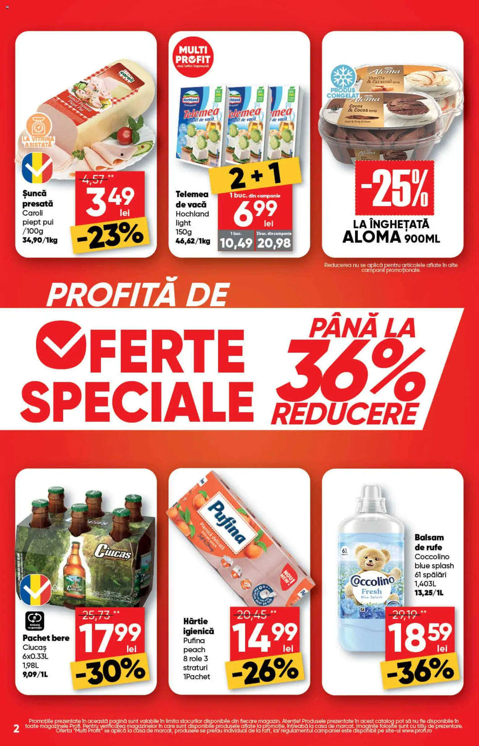 Noul catalog Profi – valabil de la 08.07.2026 | Pagină: 2 | Produse: Piersică, Hacıyatmaz Kedi Oyuncağı, Role, Înghețată
