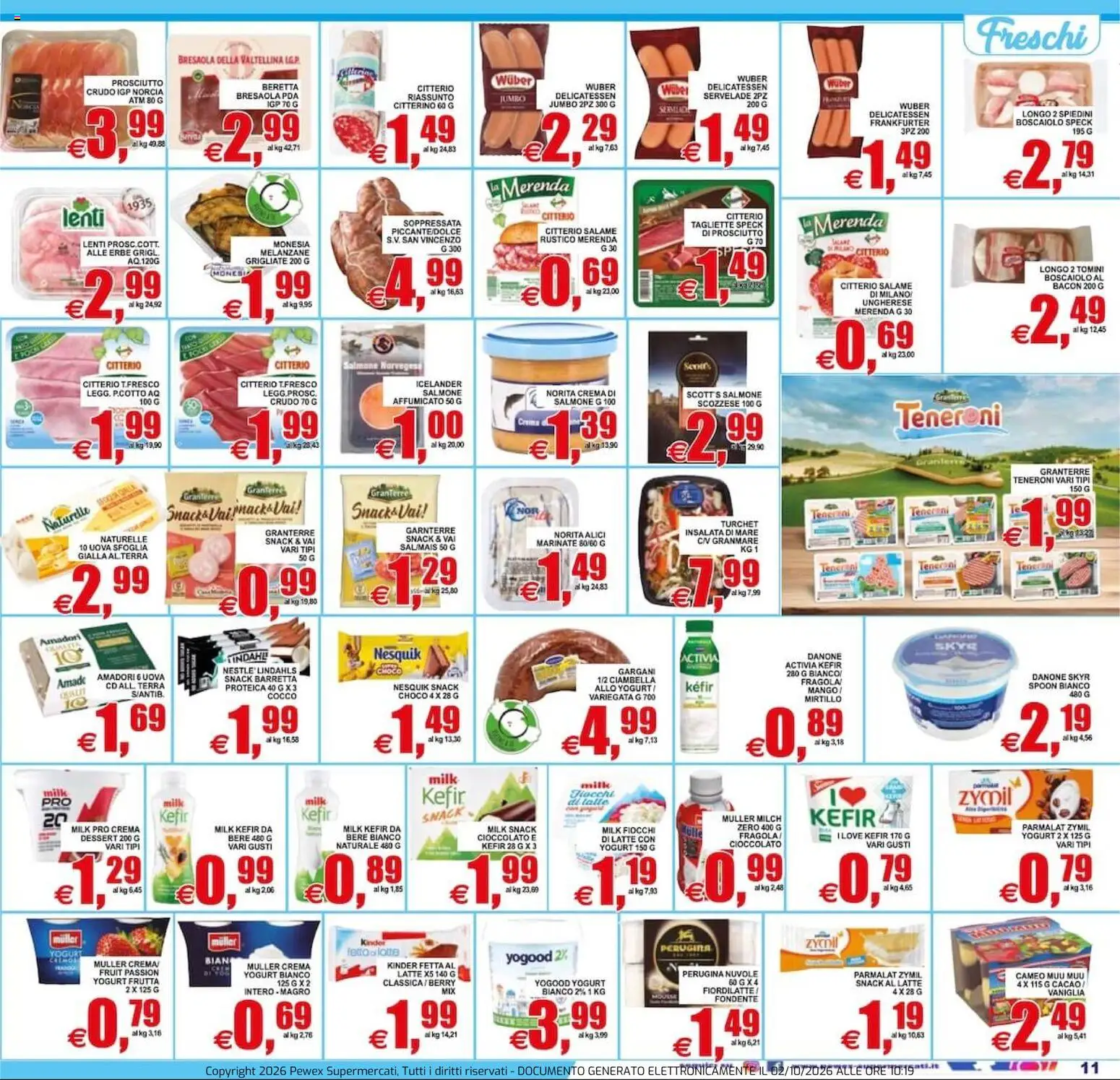 Volantino Pewex del 02/10/2026 | Pagina: 11 | Prodotti: Uova, Cioccolato, Latte, Cacao