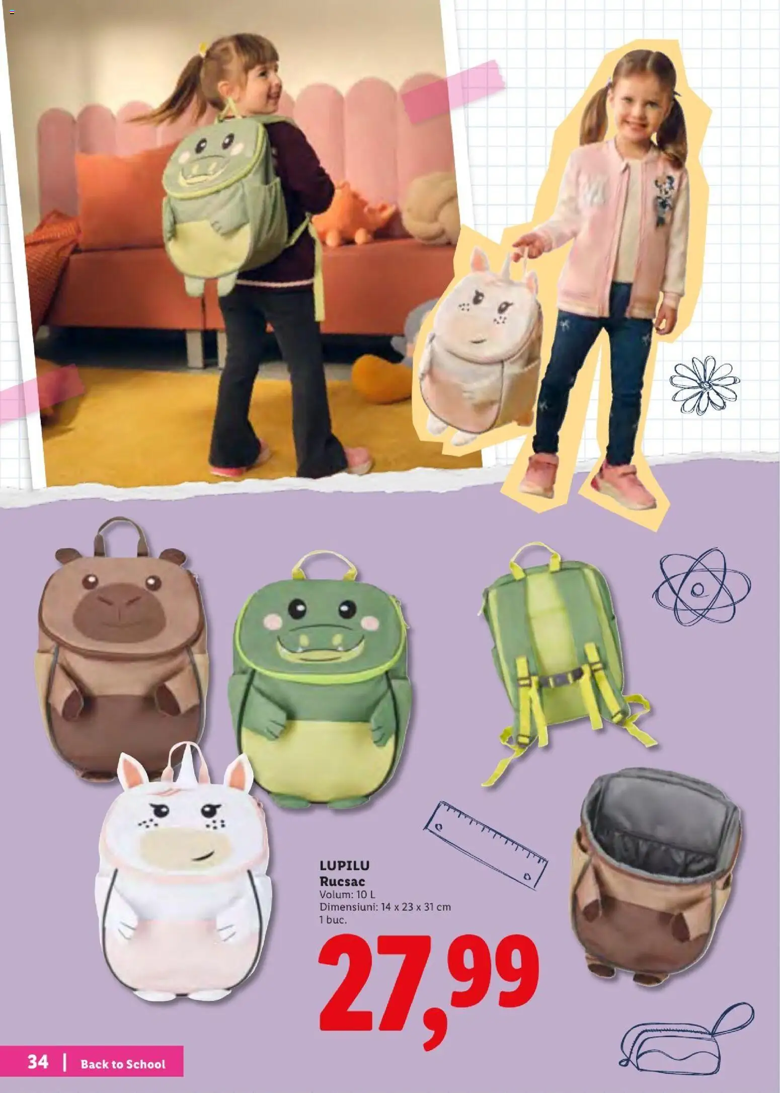 Noul catalog Lidl – valabil de la 10.08.2026 | Pagină: 34 | Produse: Rucsac