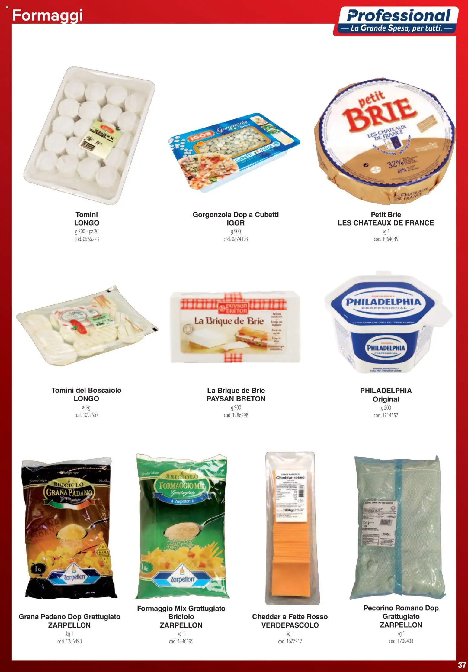 Volantino Carrefour del 01.06.2026 | Pagina: 37 | Prodotti: Formaggio, Grana Padano, Pecorino Romano, Pecorino