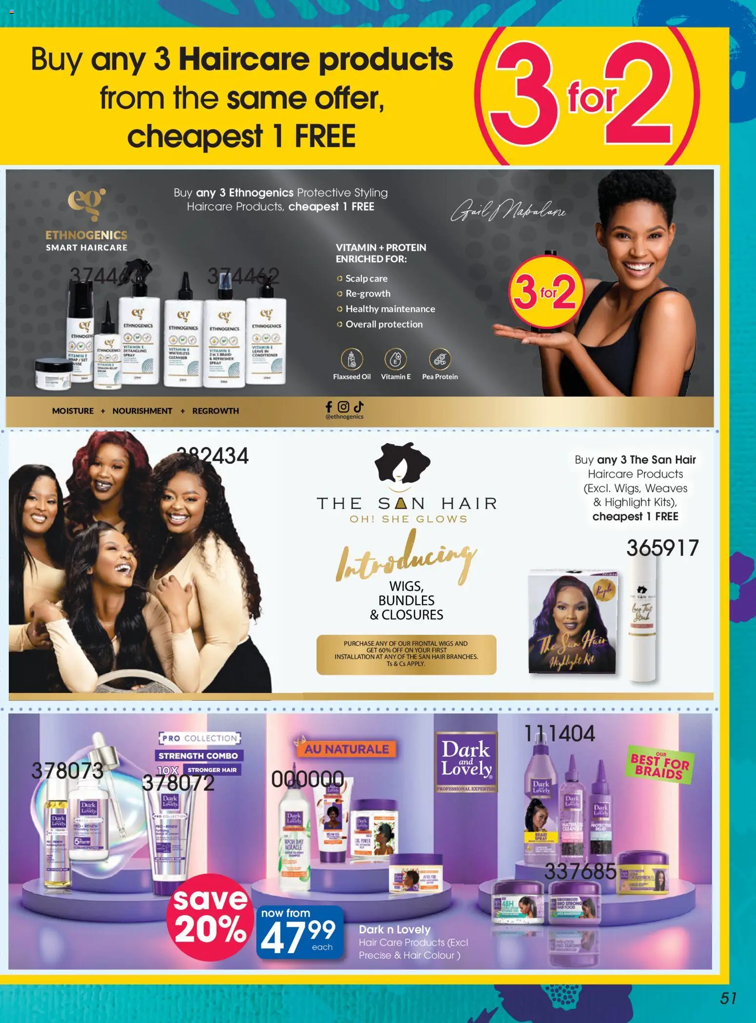 New Clicks catalogue – valid from 21.05.2026 | Page: 51 | Products: Detergente líquido, Braids, Oil, Conditioner