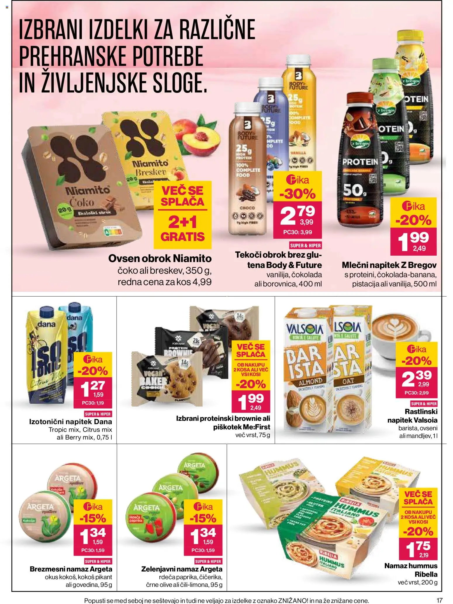 Novi Mercator katalog ponudbe – veljaven od 30.07.2026 | Stran: 17 | Izdelki: Namaz, Kos, Olive, Cokolada