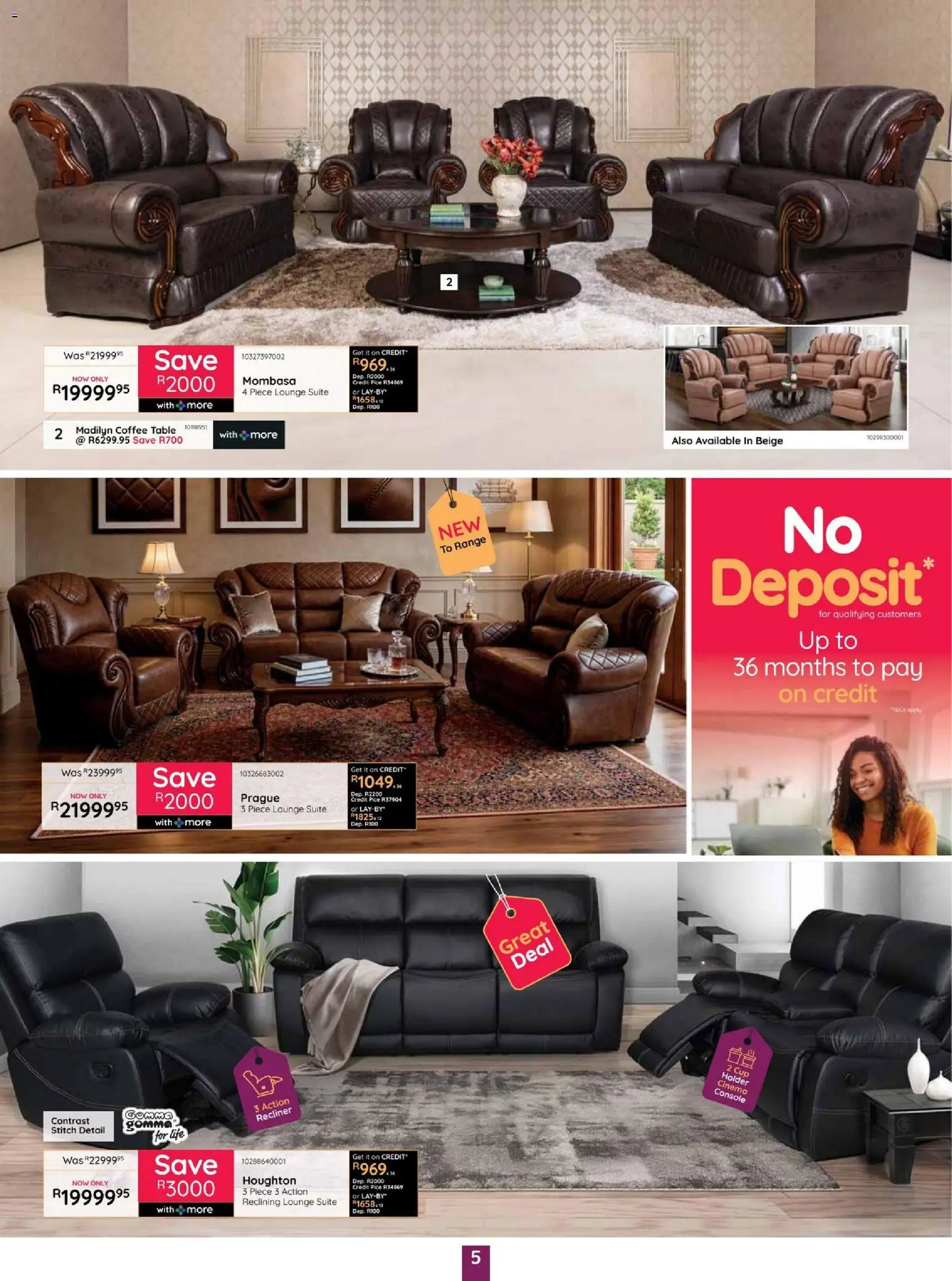 New Bradlows catalogue – valid from 15/10/2026 | Page: 5 | Products: Coffee table, Table, Lounge suite, Coffee