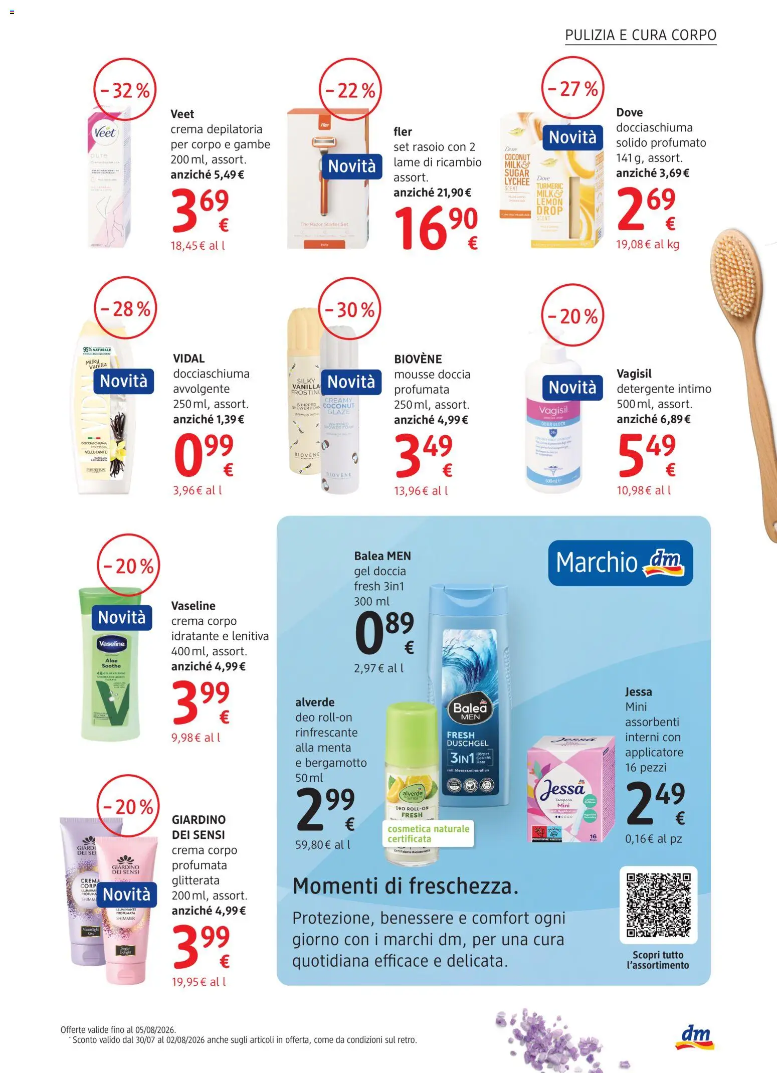 Volantino dm drogerie markt del 30/07/2026 | Pagina: 7 | Prodotti: Detergente intimo, Intimo, The, Doccia