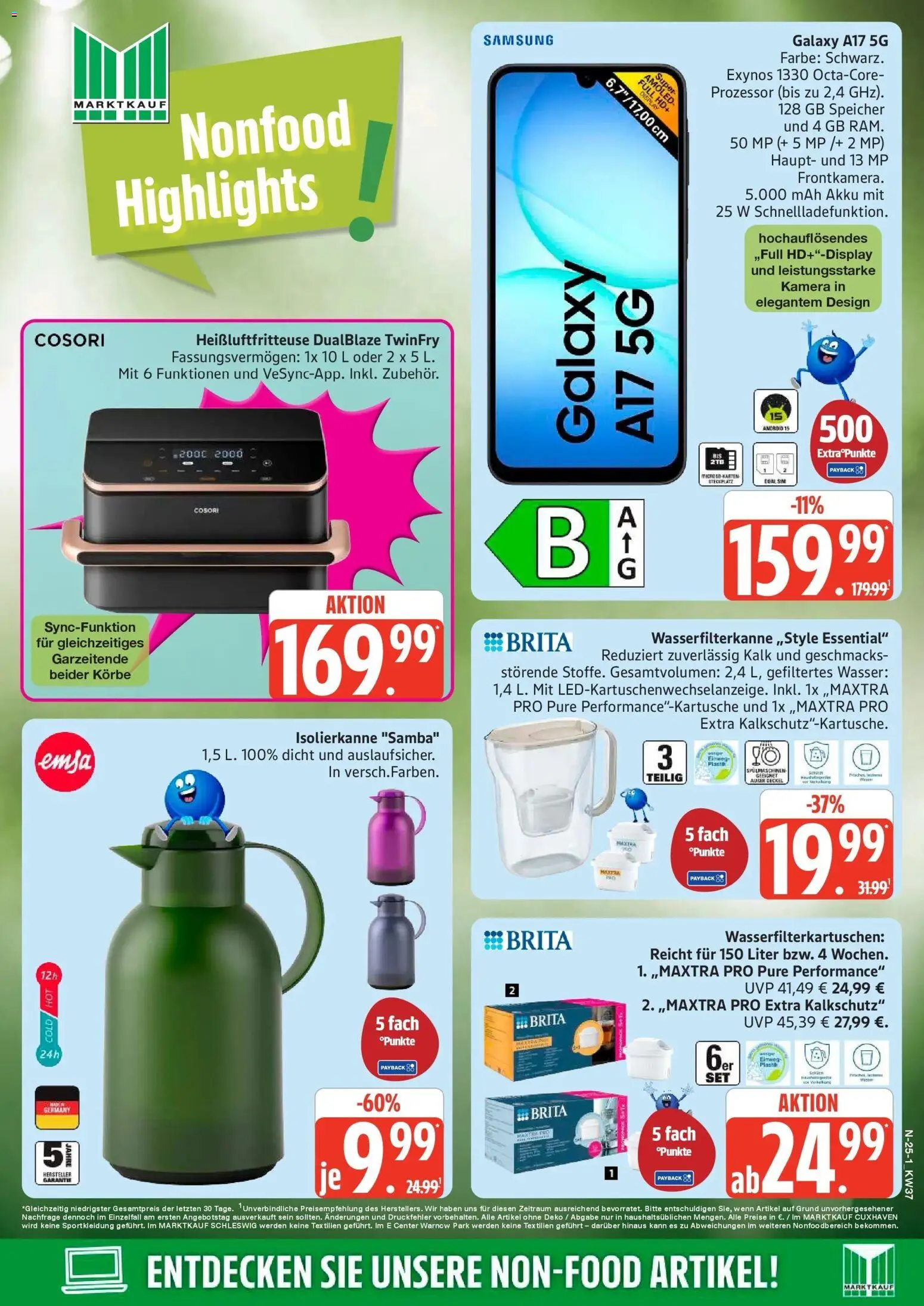 Marktkauf Prospekt Neuenkirchen (ab 07.09.2026) » Angebote online | Seite: 25 | Produkte: Kamera, Samsung, Kalk, Heißluftfritteuse
