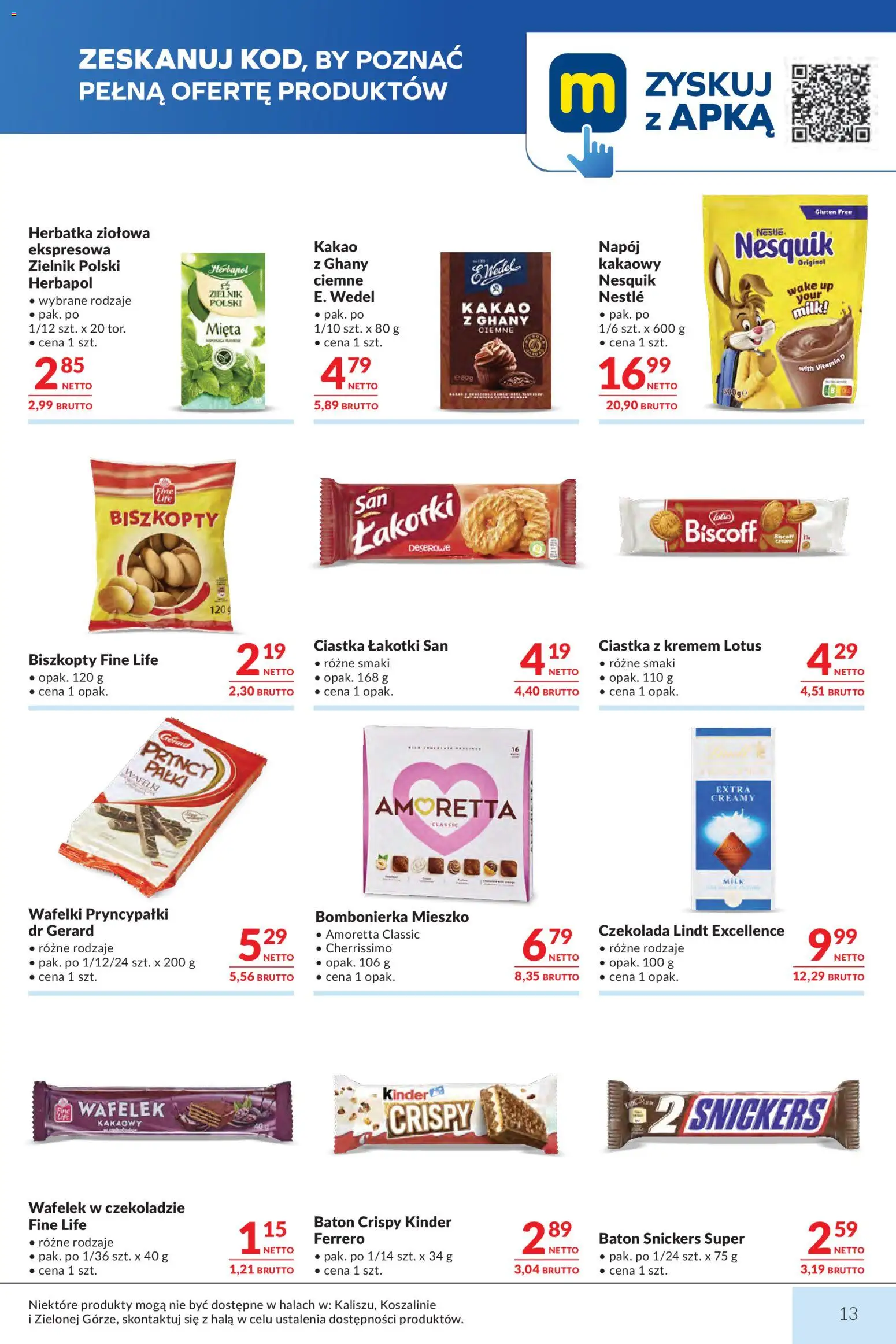 Makro gazetka od 01.09.2026 | Strona: 13 | Produkty: Kakao, Biszkopty, Bombonierka, Wafelki PryncyPałki