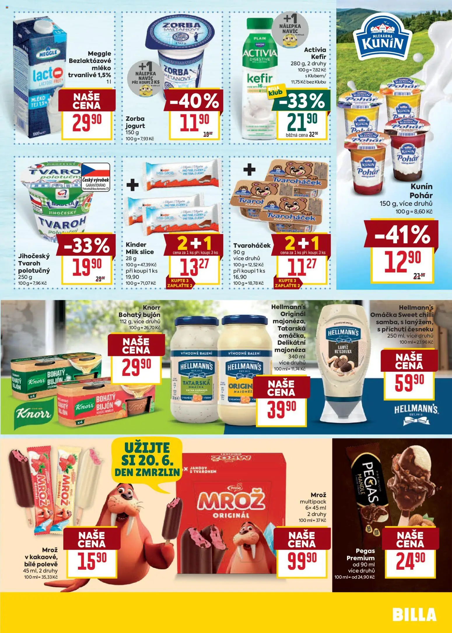 Billa Velký leták od 17.06.2026 | Strana: 17 | Produkty: Mléko, Majonéza, Mandle, Tvaroháček