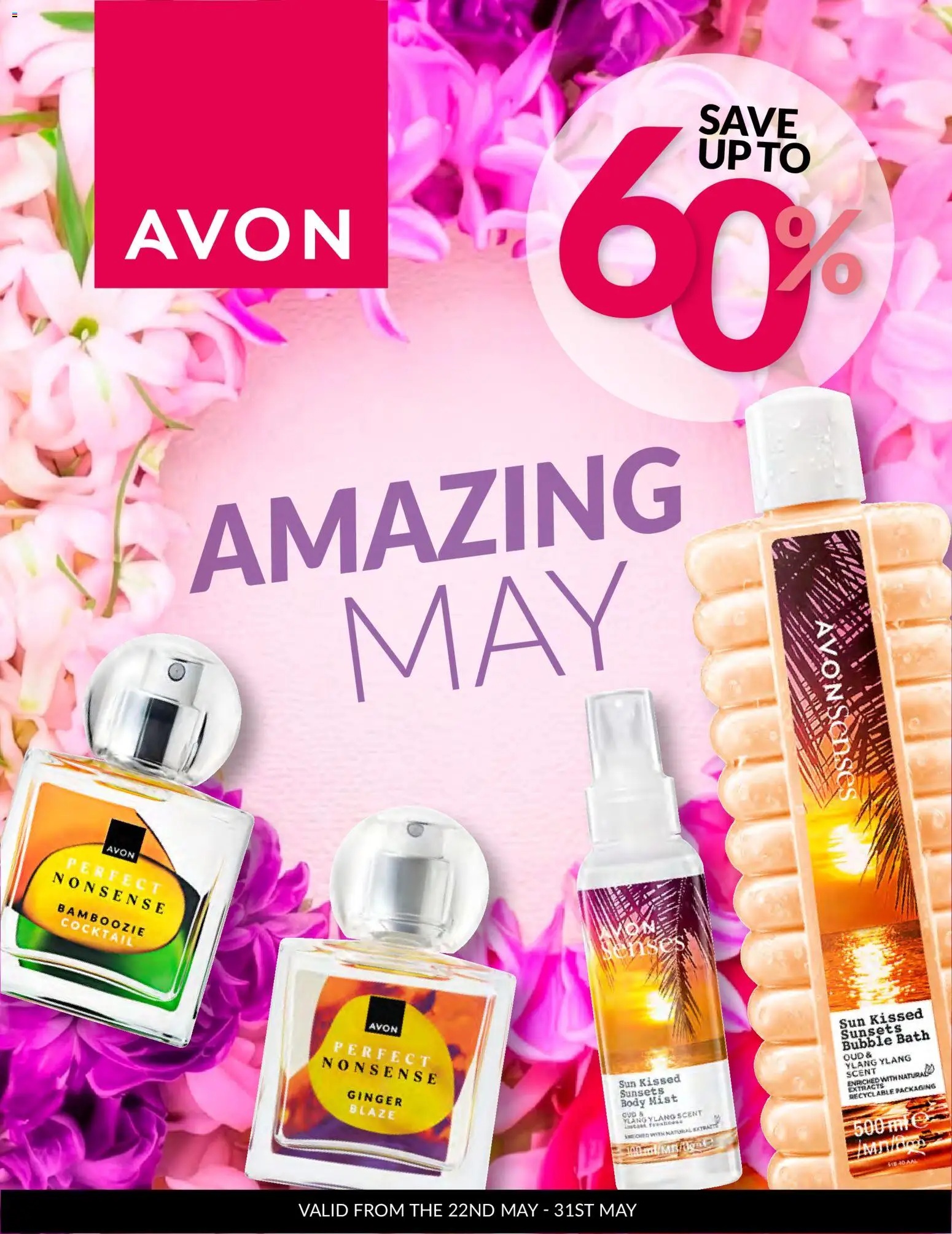 New Avon catalogue – valid from 22.05.2026 | Page: 1 | Products: Bath, Perfume