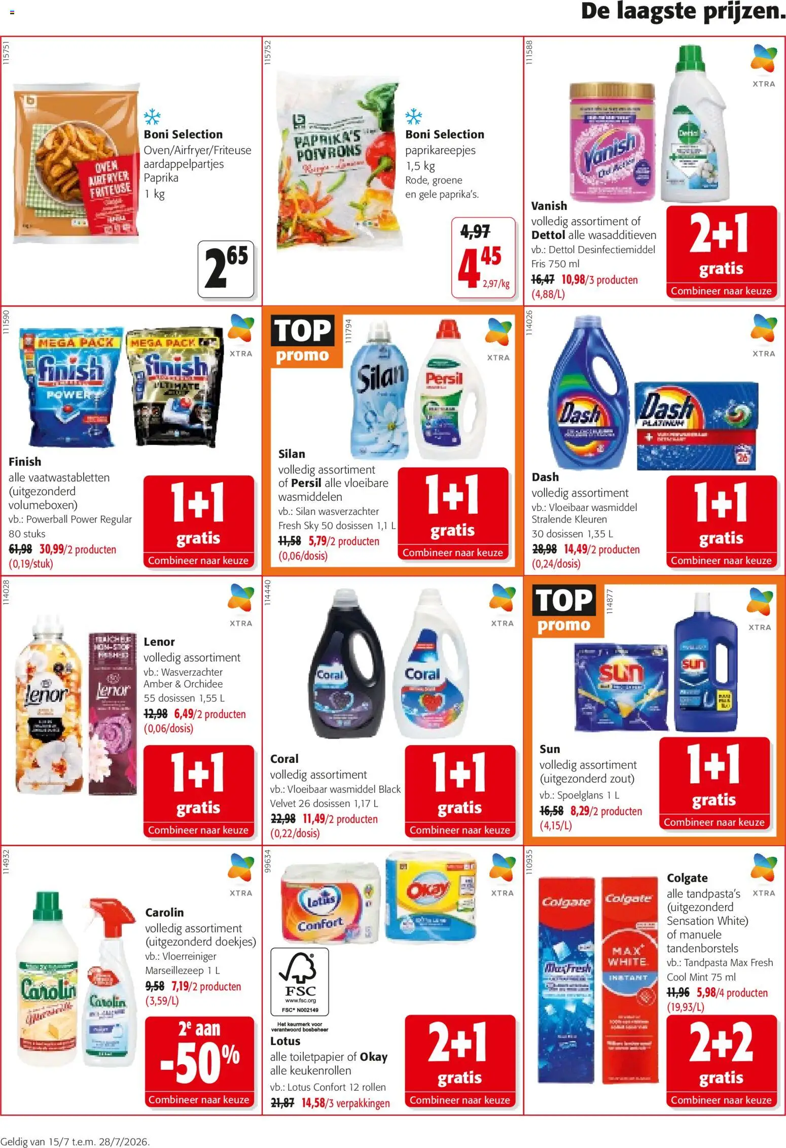 {H1} | Pagina: 12 | Producten: Friteuse, Toiletpapier, Wasmiddel, Wasverzachter