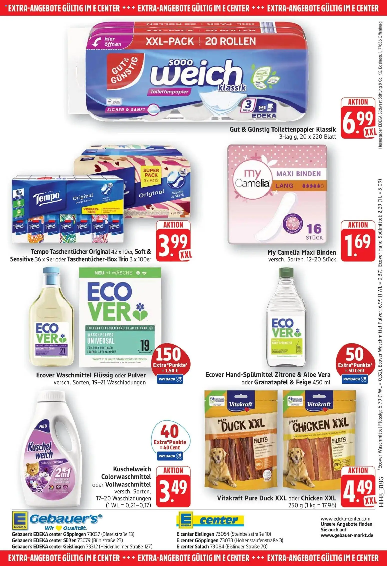Edeka Prospekt Göppingen (ab 19.10.2026) » Angebote Online | Seite: 34 | Produkte: Box, Waschpulver, Tempo, Lavendel