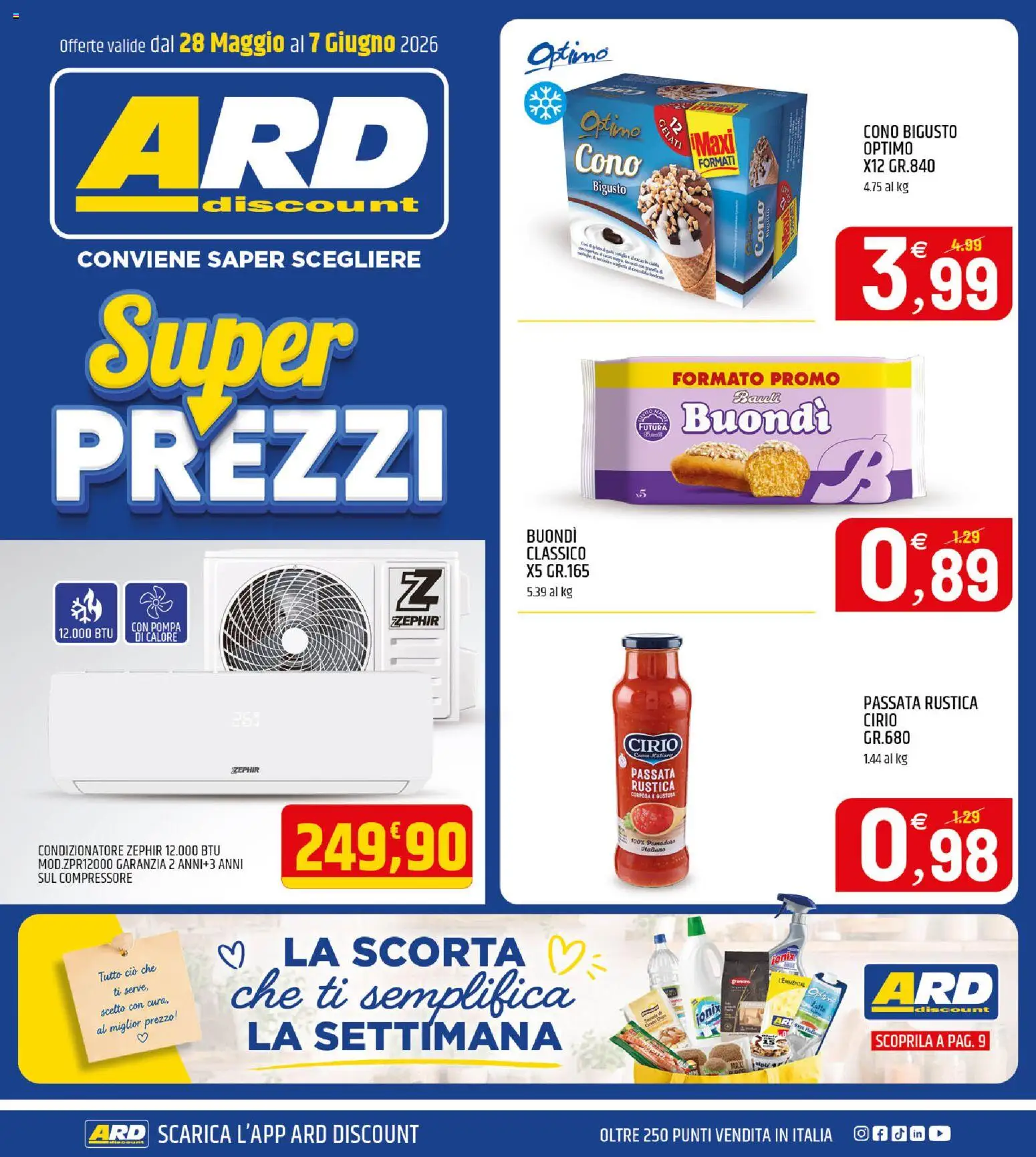 Volantino ARD Discount del 28.05.2026 | Pagina: 1 | Prodotti: Compressore, Condizionatore, Emmental