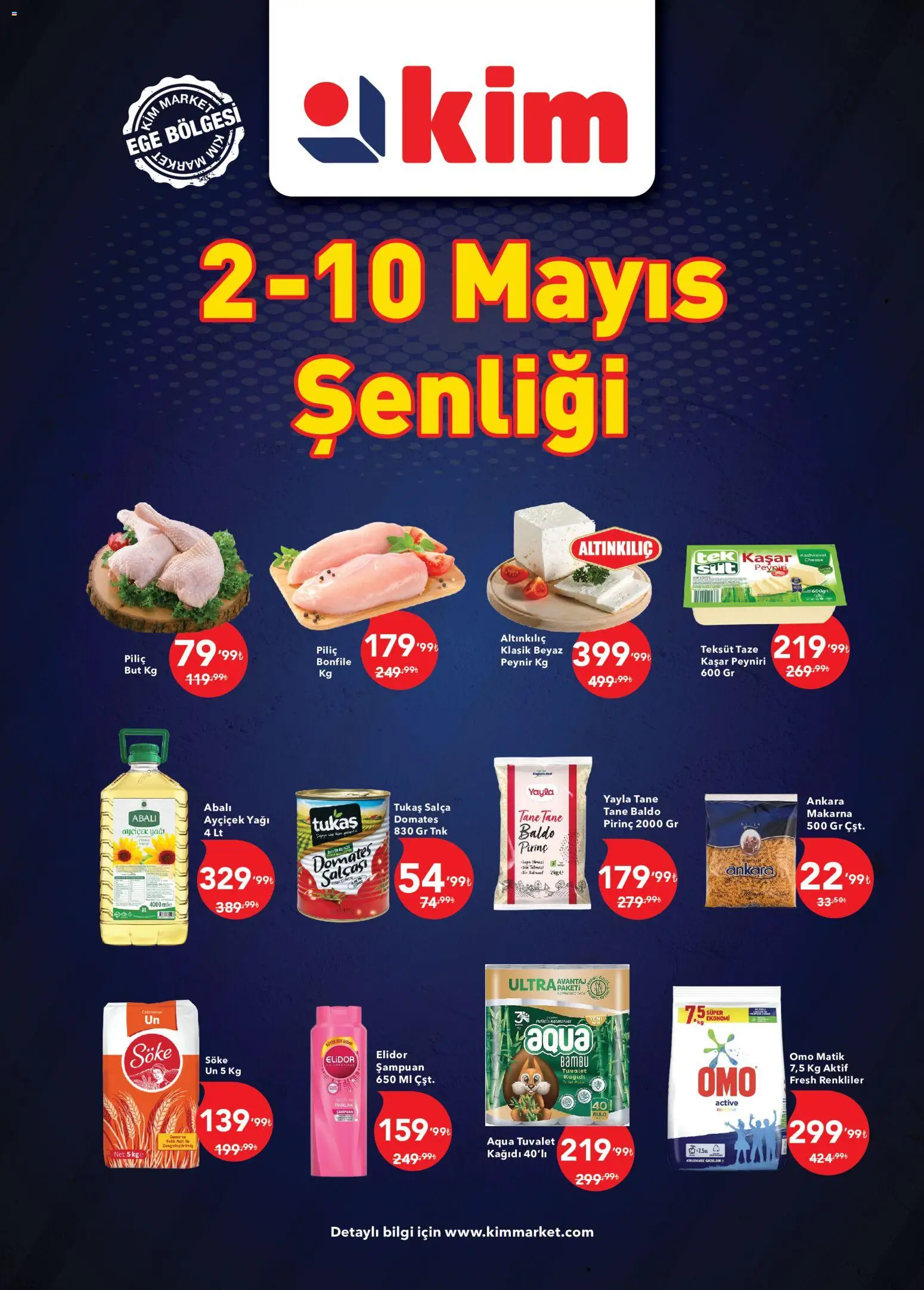 Kim Market Katalog - Ege Insert - 02.05.2026 tarihinden itibaren geçerlidir | Sayfa: 1 | Ürünler: Peynir, Domates, Makarna, Piliç