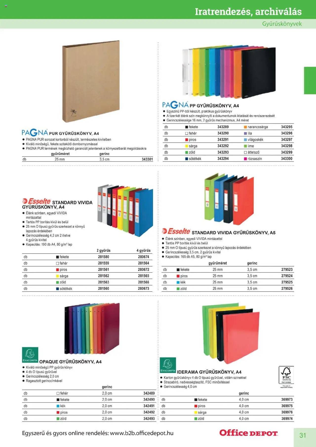 Office Depot akciós ujság - amely érvényes a következő dátumtól: 2025.04.10. | Oldal: 31 | Termékek: Lime, Lap, Könyv, Pur