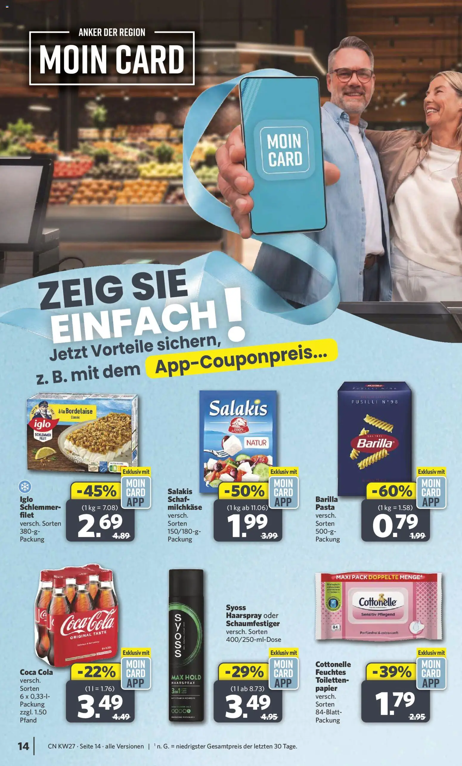 Combi Prospekt – gültig ab 29.06.2026 | Seite: 14 | Produkte: Coca cola, Cola, Iglo, Haarspray
