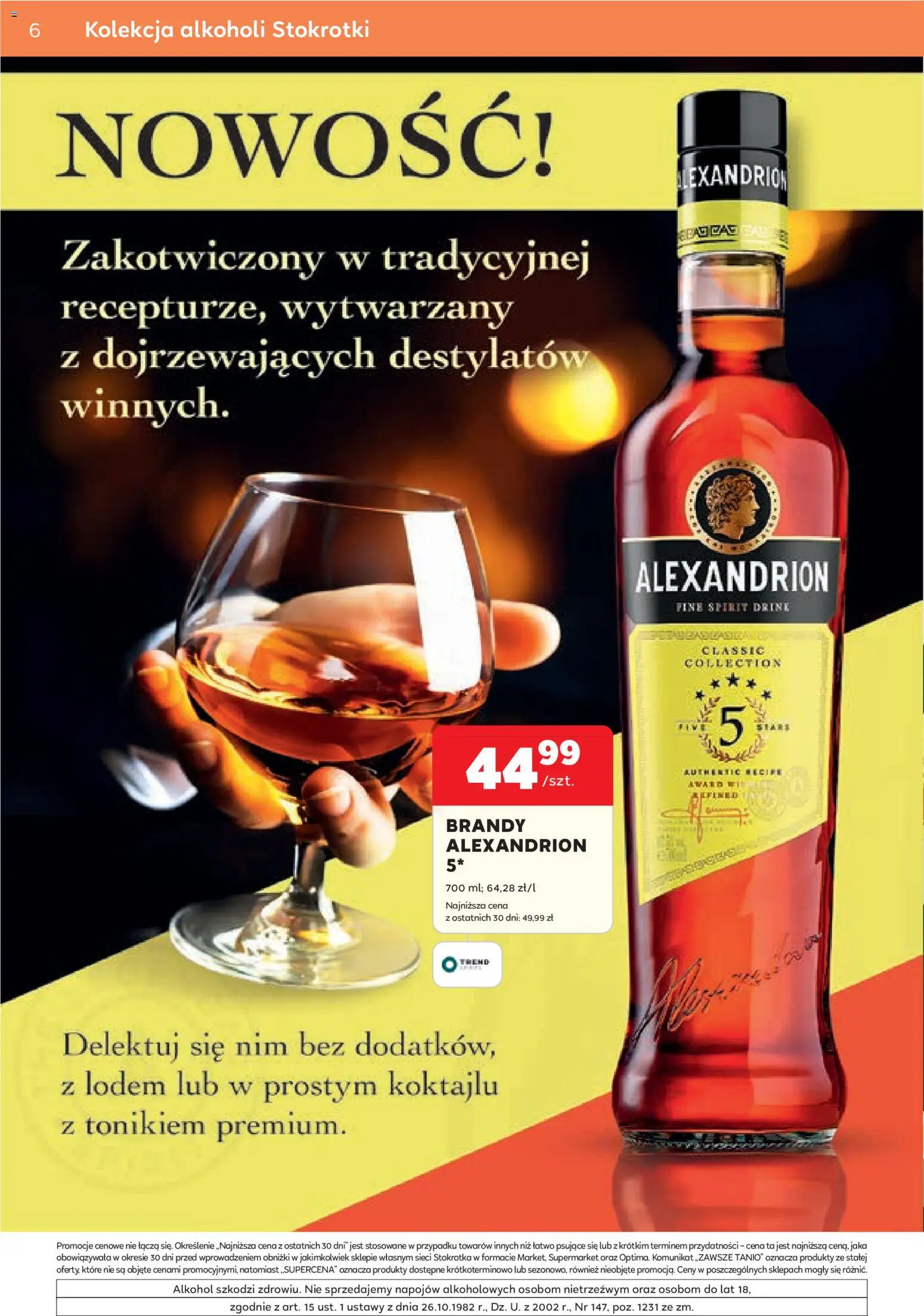 Stokrotka gazetka - Oferta alkoholowa od 03.09.2026 | Strona: 6 | Produkty: Stokrotka, Brandy, Alkohol