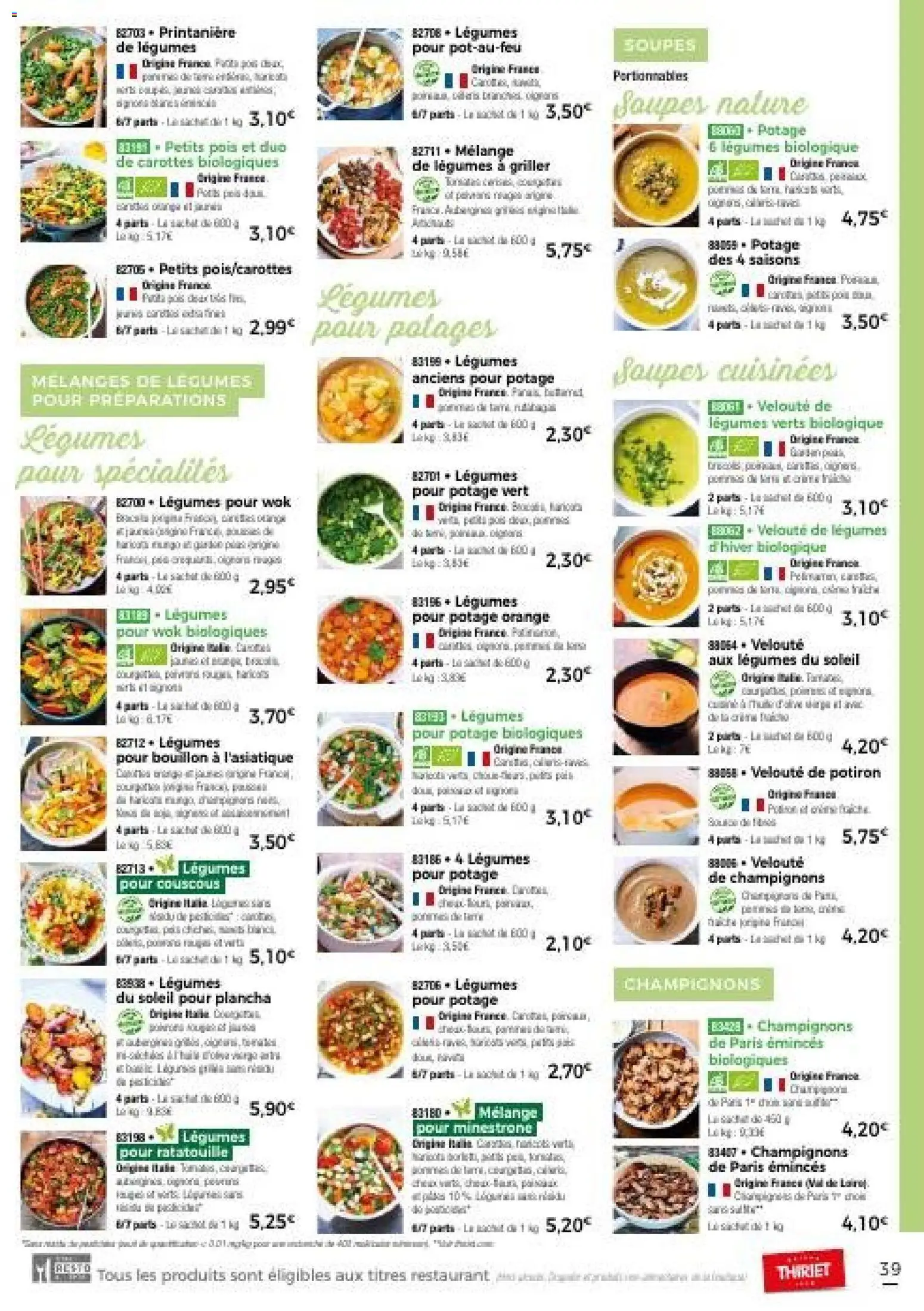 {H1} | Page: 39 | Produits: Plancha, Potiron, Champignons, Pois