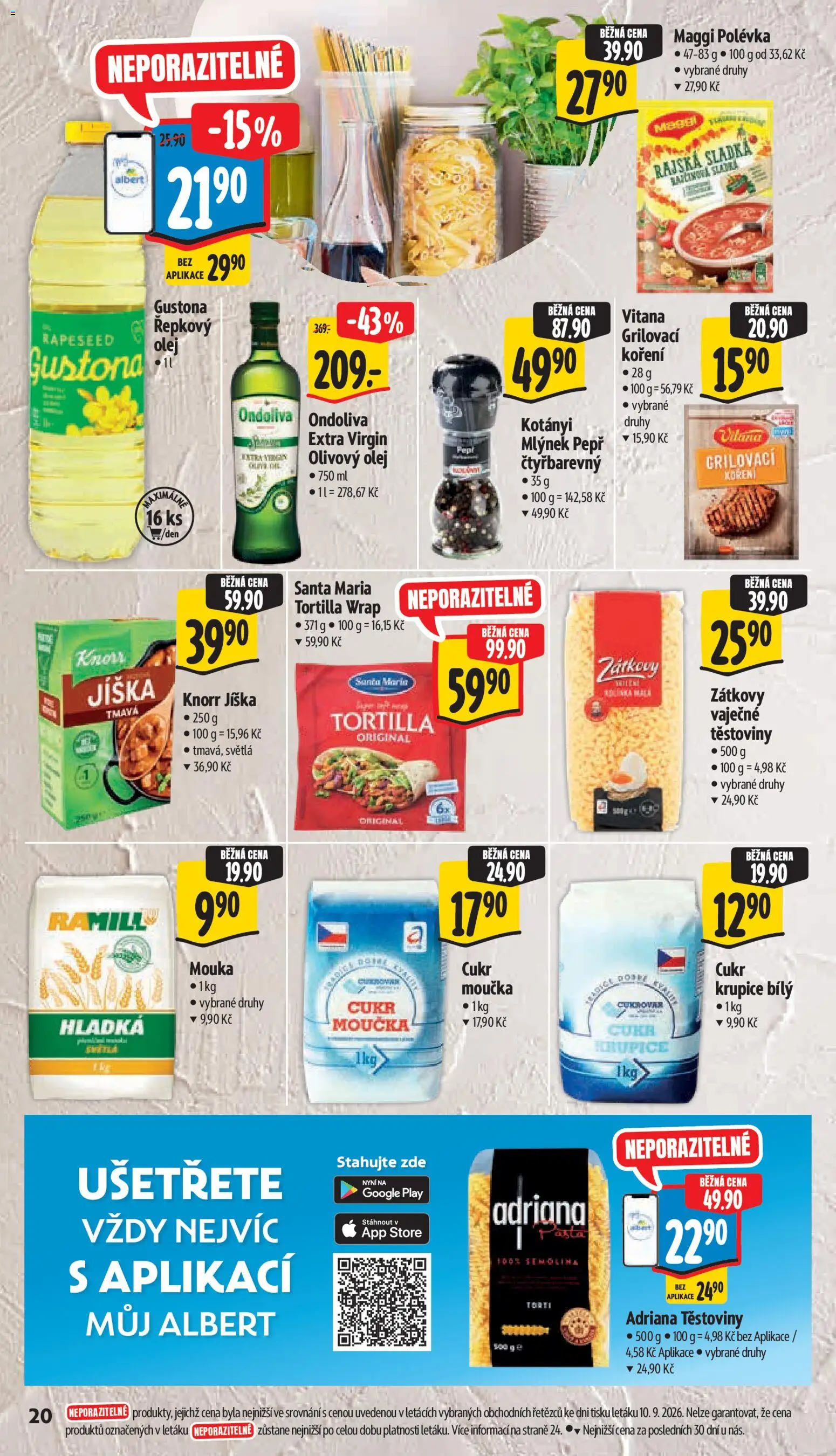 Albert leták - Supermarket -  	Frenštát pod Radhoštěm od 16.09.2026 | Strana: 34 | Produkty: Olivový olej, Krupice, Řepkový olej, Knorr
