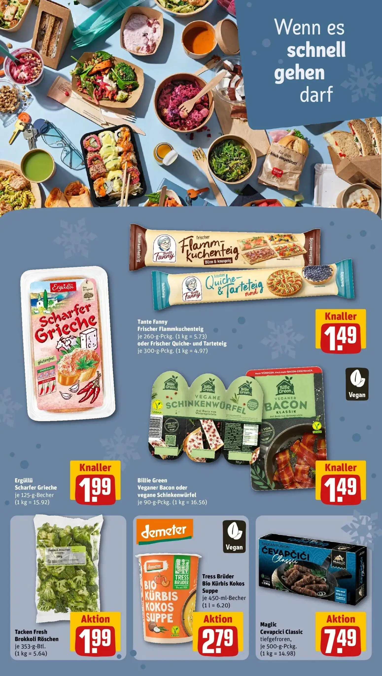 REWE Prospekt ab 28.09.2026 zum Blättern » Angebote | Seite: 19 | Produkte: Cevapcici, Brokkoli, Kürbis